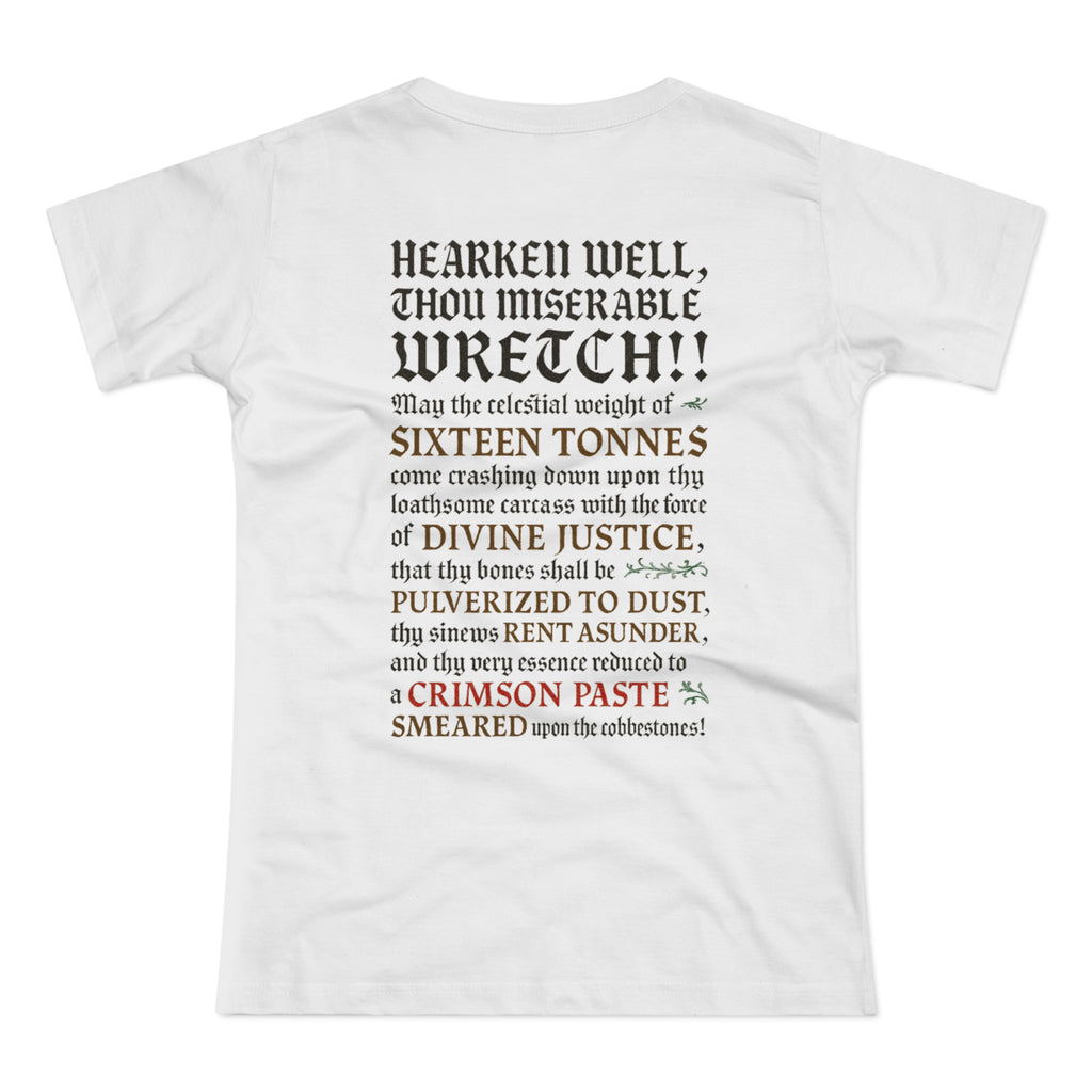 16 tons Divine Justice: Front-/Backprint, Womens' T-Shirt