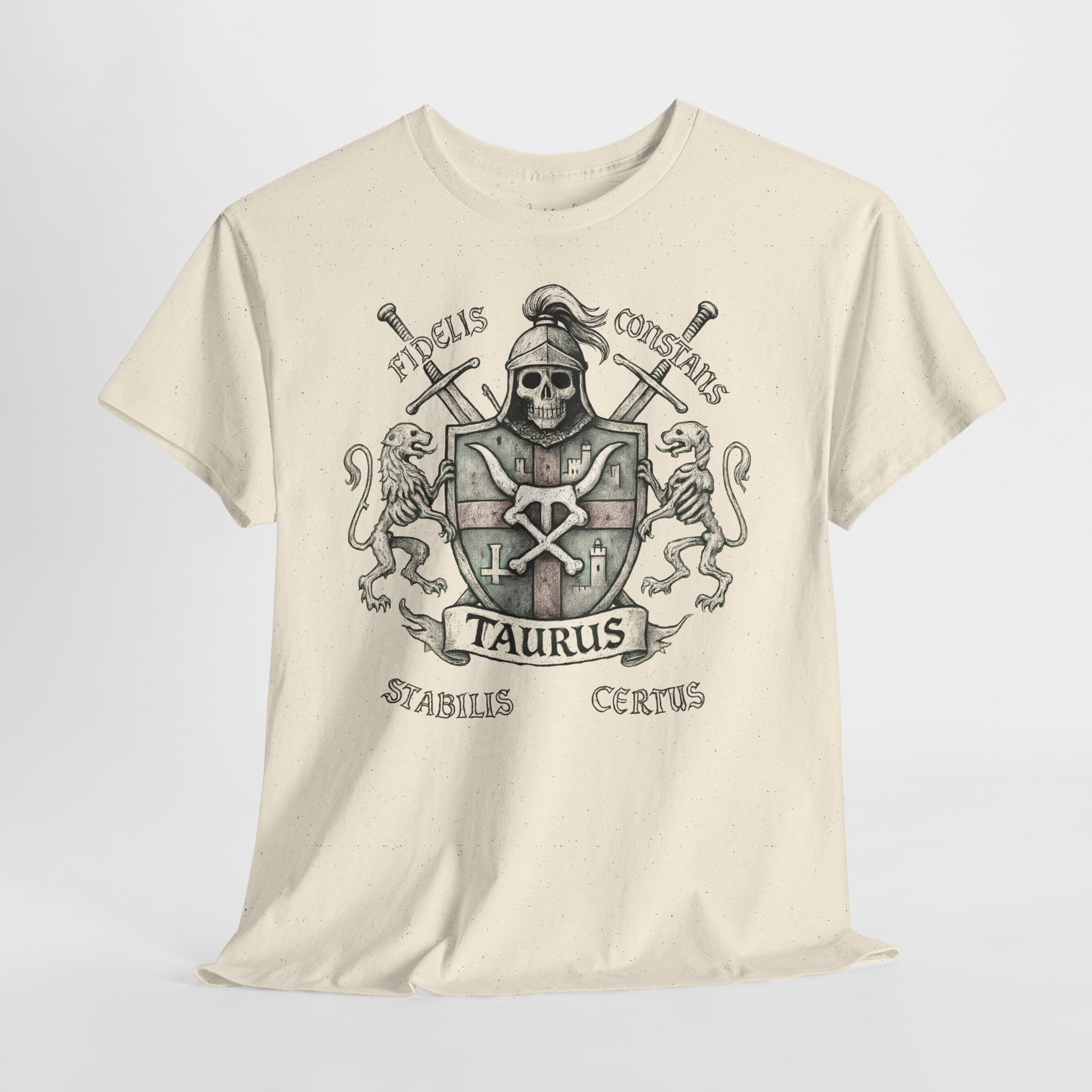 Stier: Frontprint, Unisex T-Shirt **Grimwater-Edition** Sternzeichen Astrologie (Taurus)