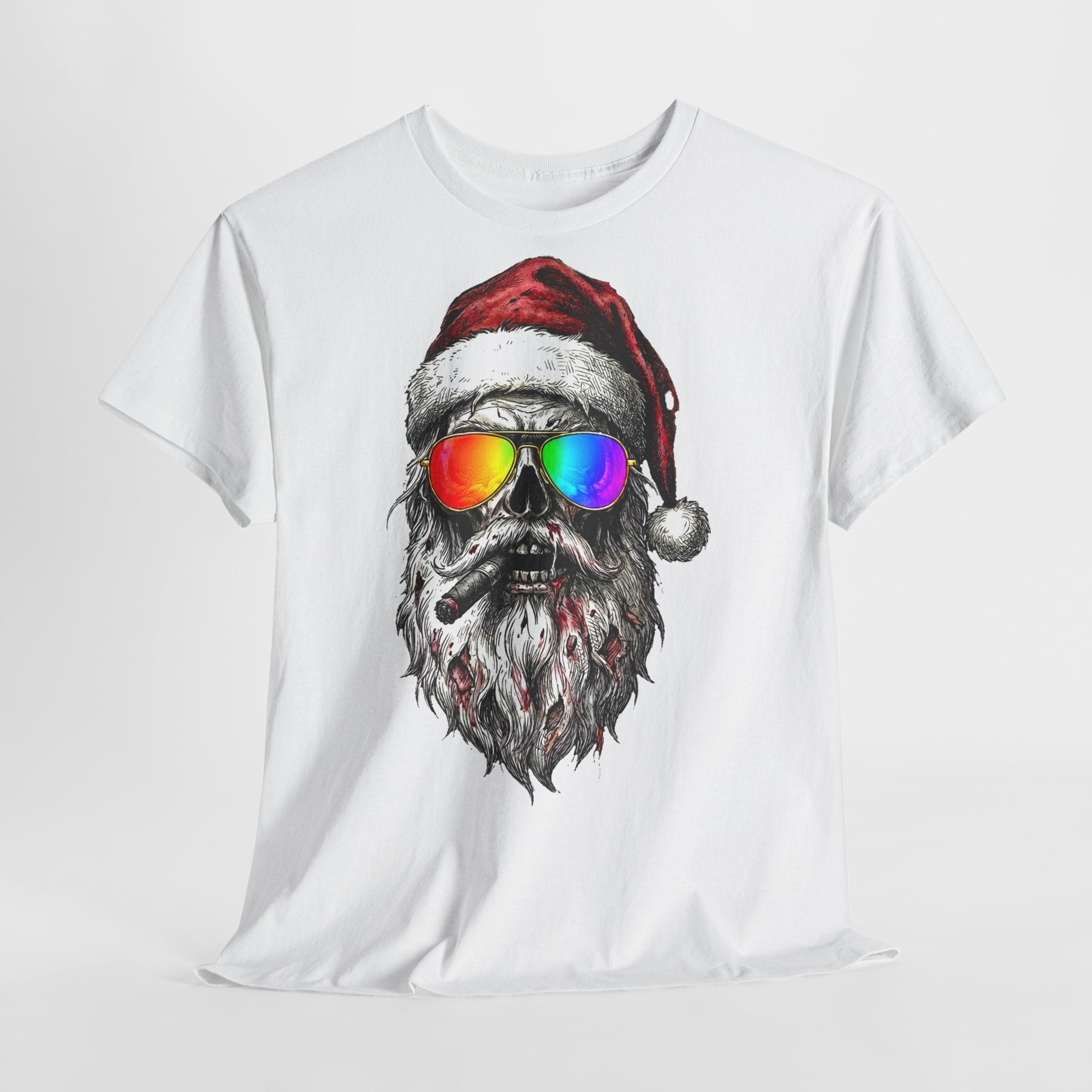 Pilot-Santa: Unisex T‑Shirt with Rainbow Sunglasses