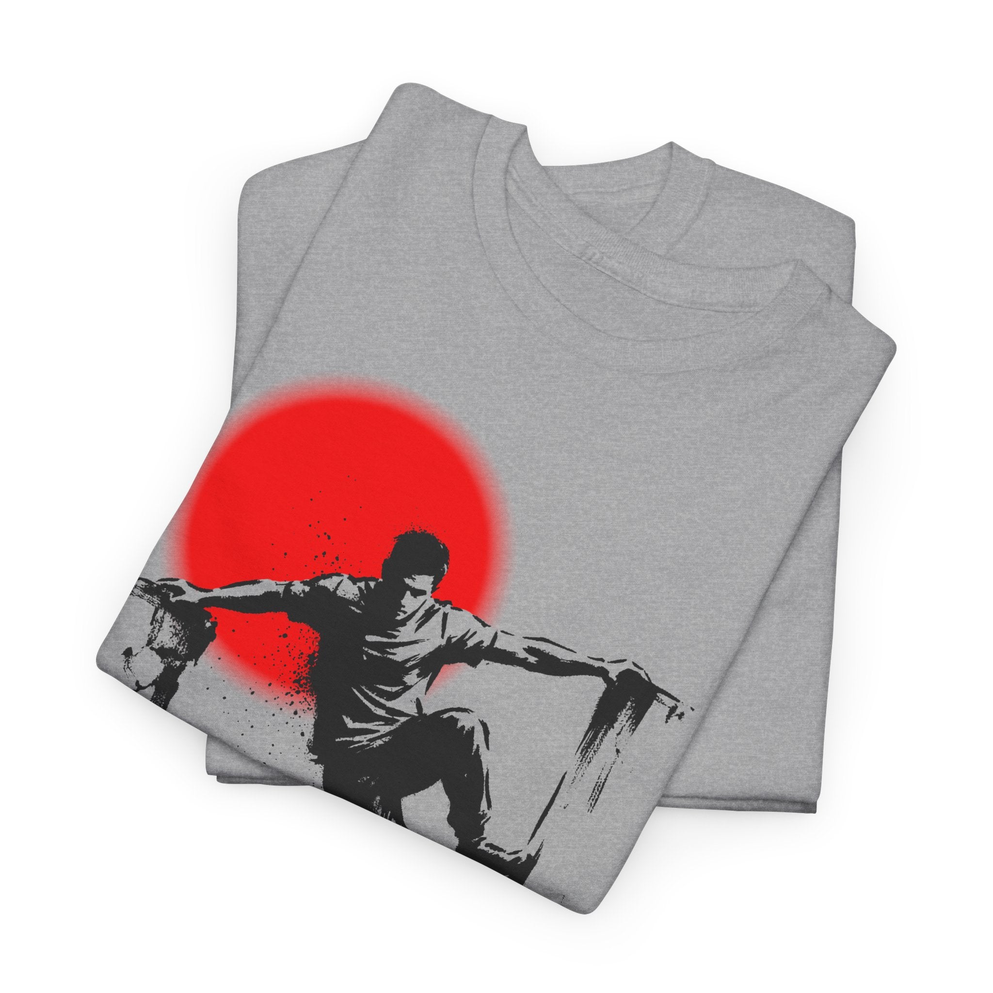 Parkour D: Front-/Backprint, Unisex T-Shirt - Urban Stunt Silhouette Crewneck