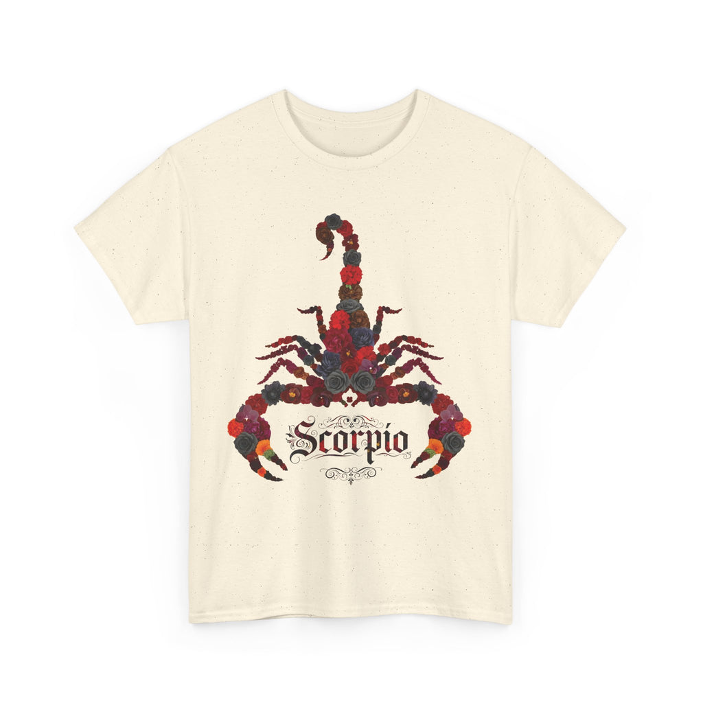 Scorpio Floral Zodiac Tee, Unisex Cotton Tee | Astrology Shirt, Zodiac Gift, Horoscope Apparel, Casual Wear, Birthday Present