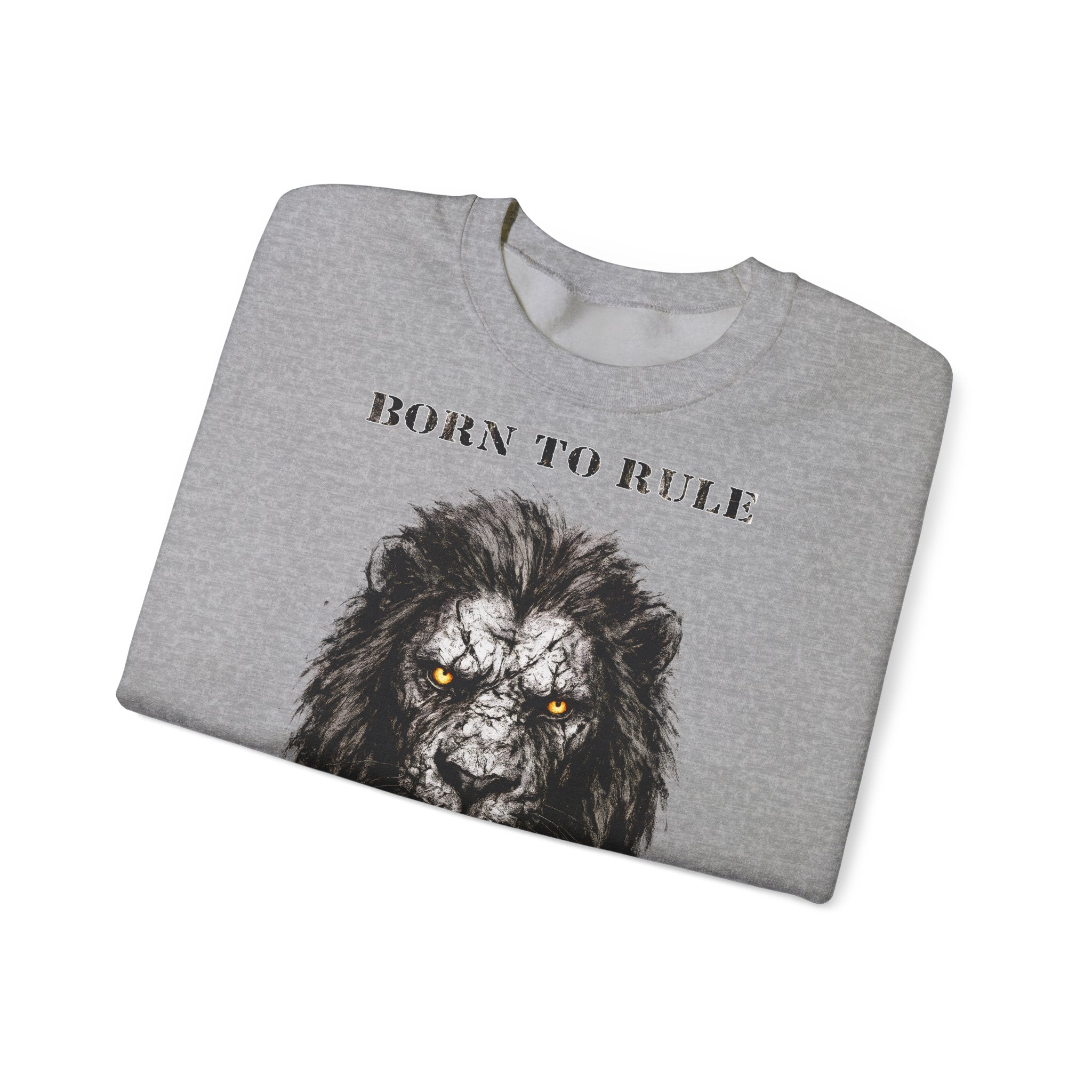 Löwe - Born to Rule: Animals-Collection, Frontprint, Unisex Sweatshirt