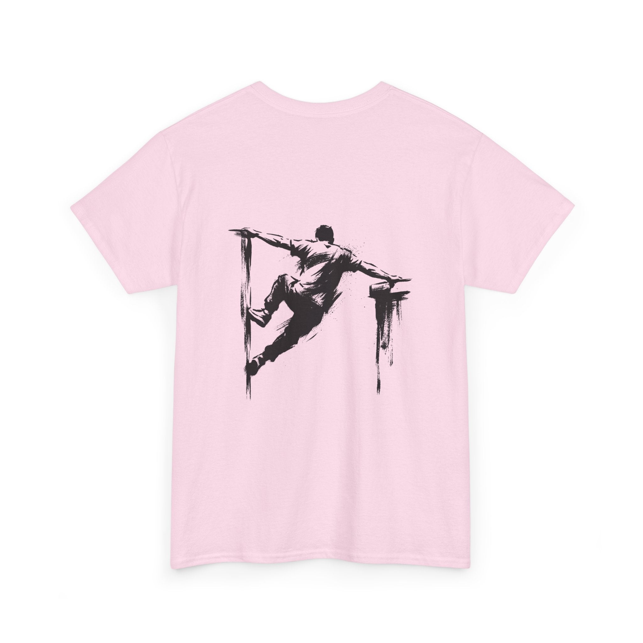 Parkour D: Front-/Backprint, Unisex T-Shirt - Urban Stunt Silhouette Crewneck