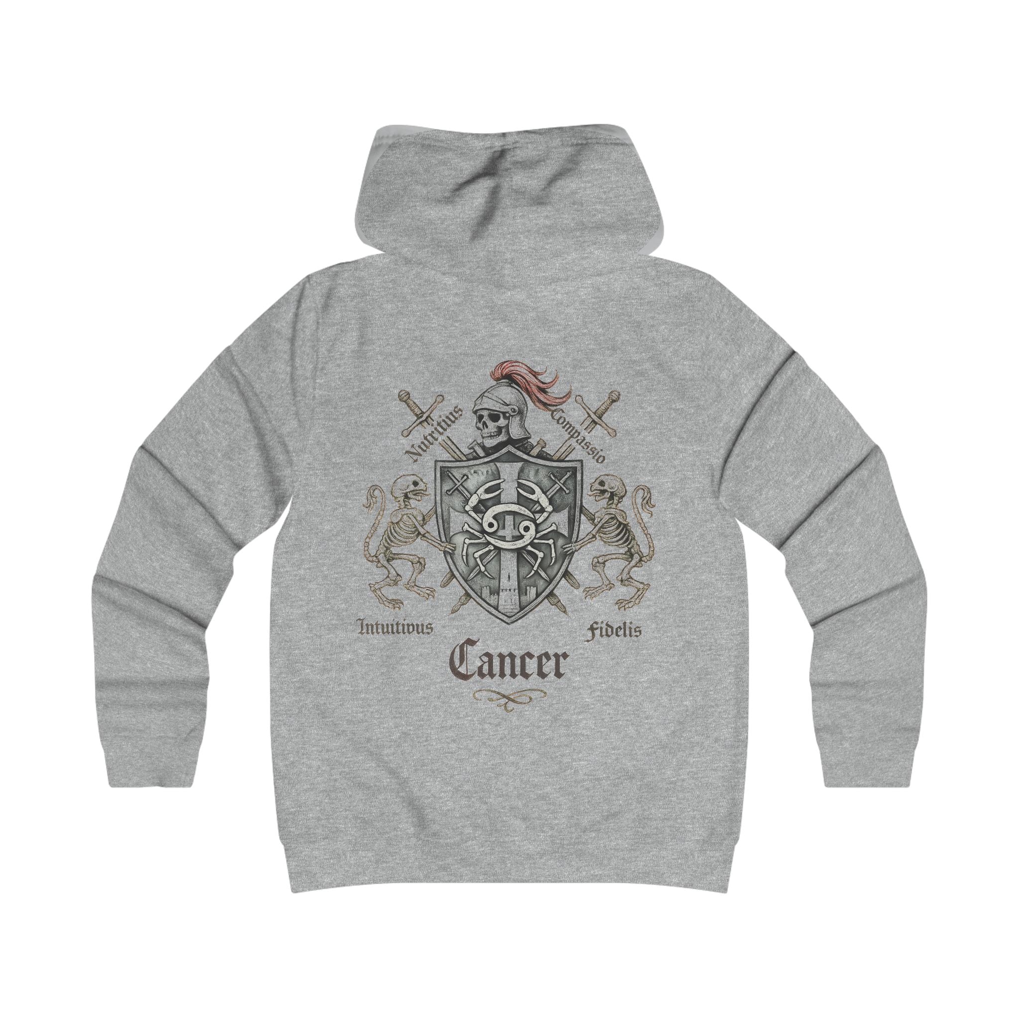 Krebs - Backprint, Womens' Hoodie -  **Grimwater Edition** Sternzeichen Astrologie (Cancer)