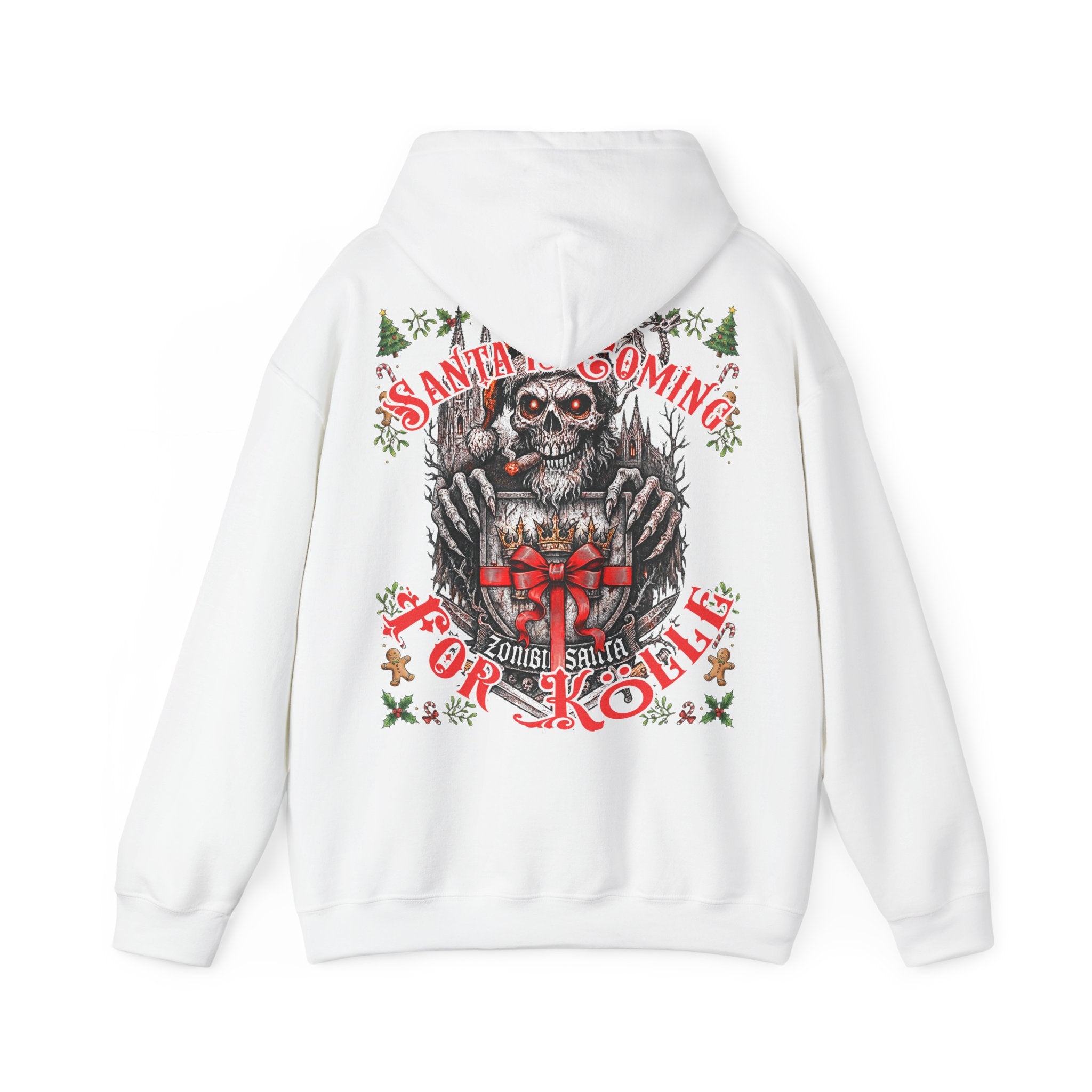 Santa Claus coming 4 Kölle: Front-/Backprint, Unisex Hoodie