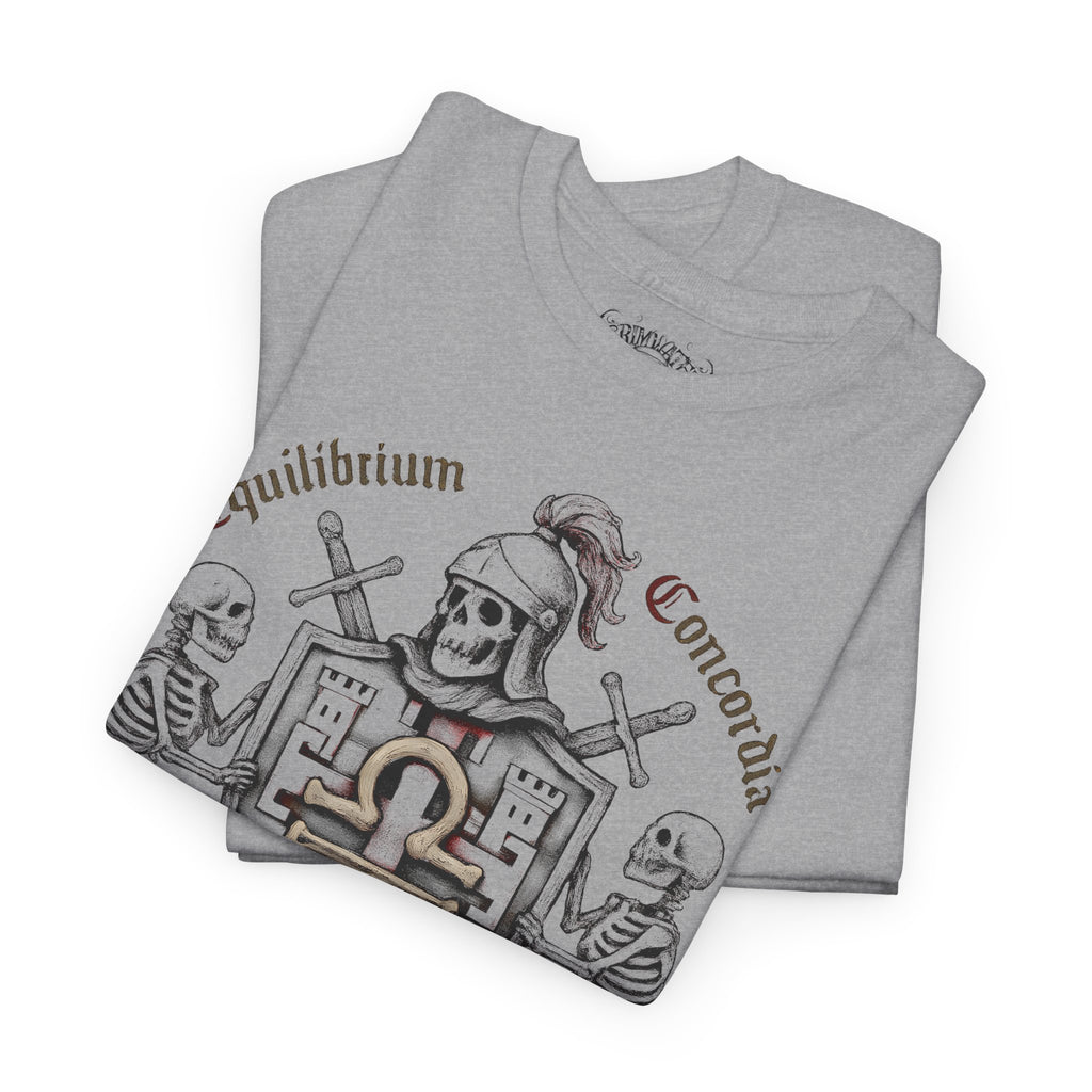 Waage: Frontprint, Unisex T-Shirt **Grimwater-Edition** Sternzeichen Astrologie (Libra)
