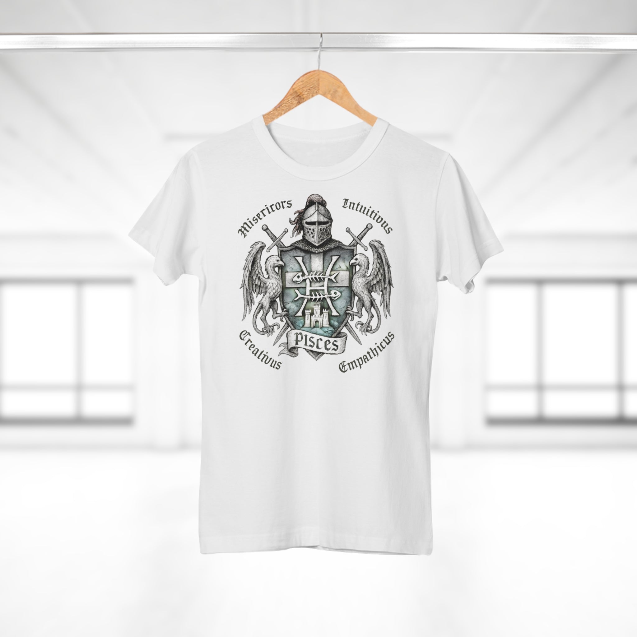 Fische: Frontprint, Womens' T-Shirt **Grimwater Edition** Sternzeichen Astrologie (Pisces)