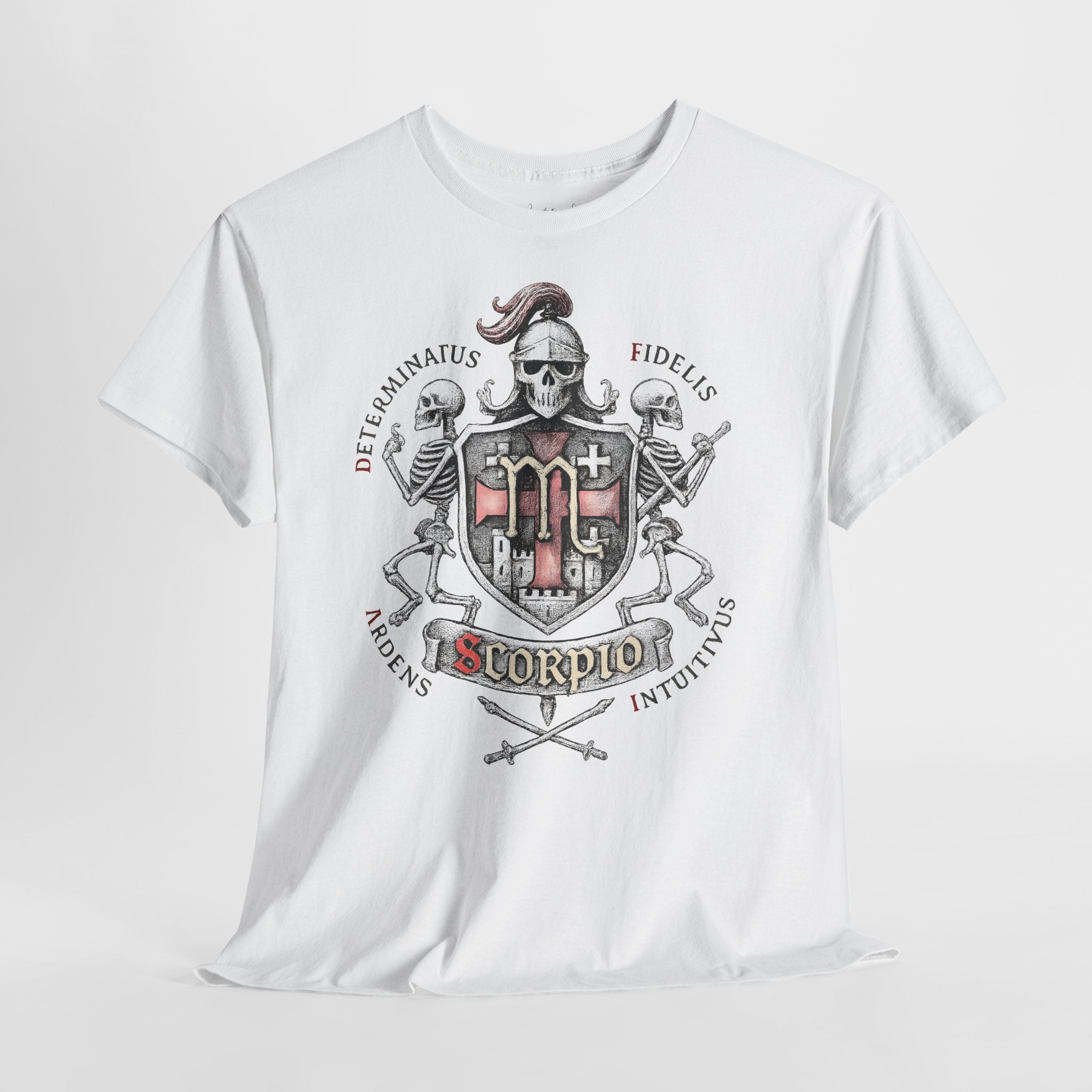 Skorpion: Frontprint, Unisex T-Shirt **Grimwater-Edition** Sternzeichen Astrologie (Scorpio)