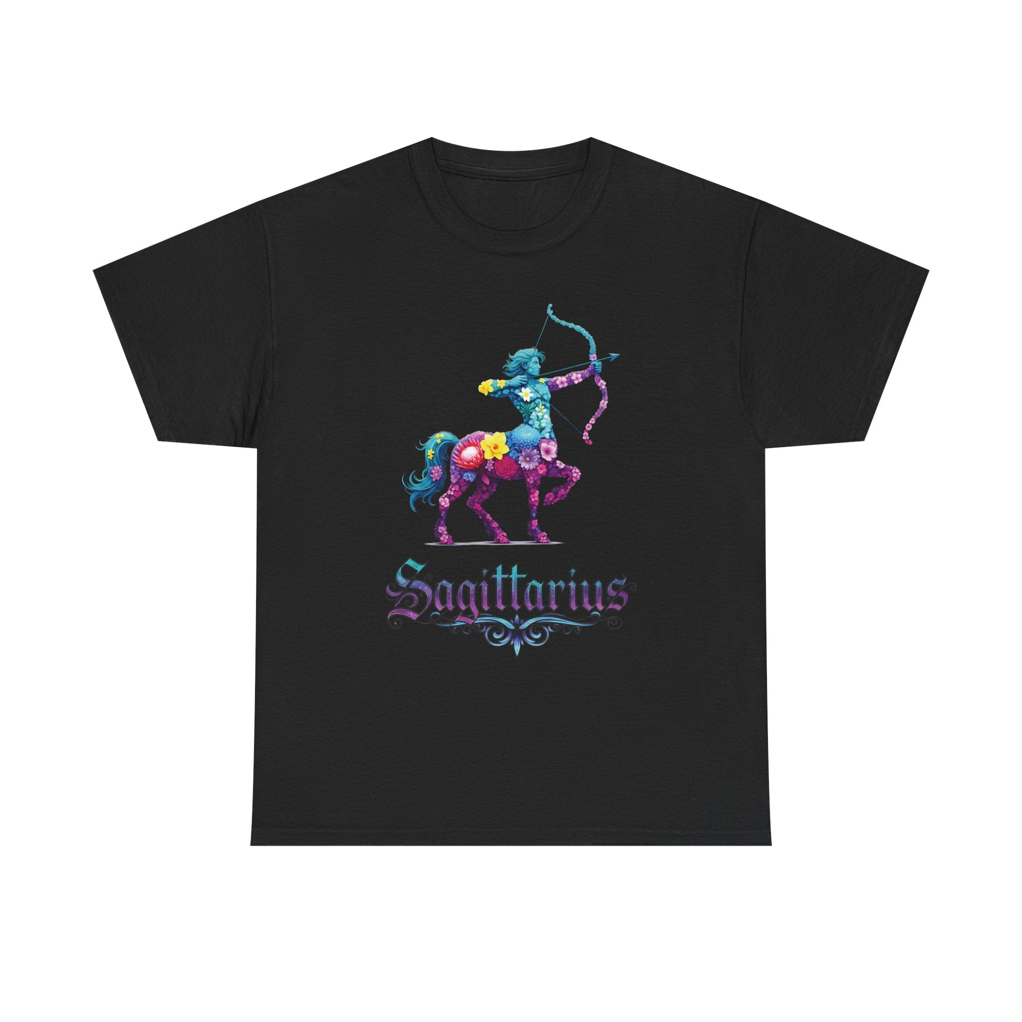 Sagittarius - Floral Zodiac Tee, Astrology Shirt, Zodiac Gift, Horoscope T-Shirt, Birthday Apparel, Celestial Fashion