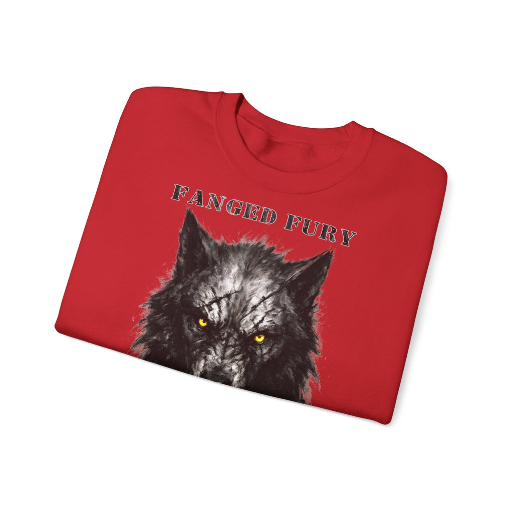 Wolf - Fanged Fury: Animals-Collection, Frontprint, Unisex Sweatshirt