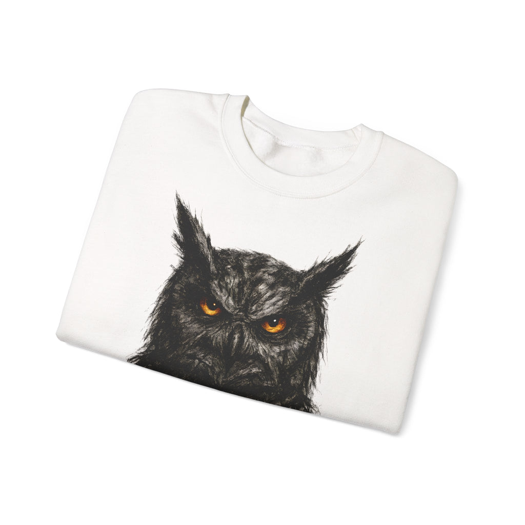 Uhu: Animals-Collection, Frontprint, Unisex Sweatshirt, Owl Graphic