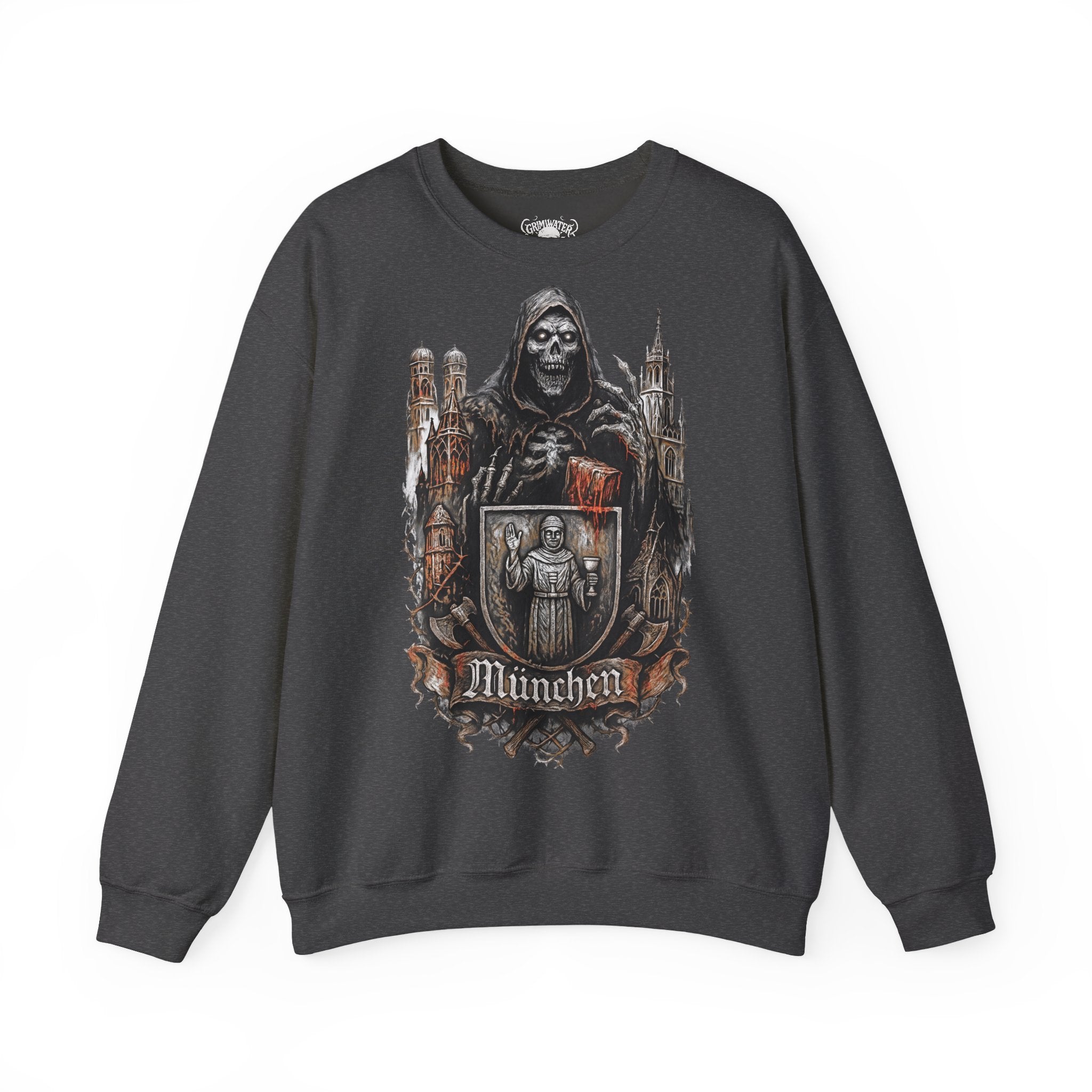 München: Frontprint, Unisex Sweatshirt **Grimwater-Edition** Munich