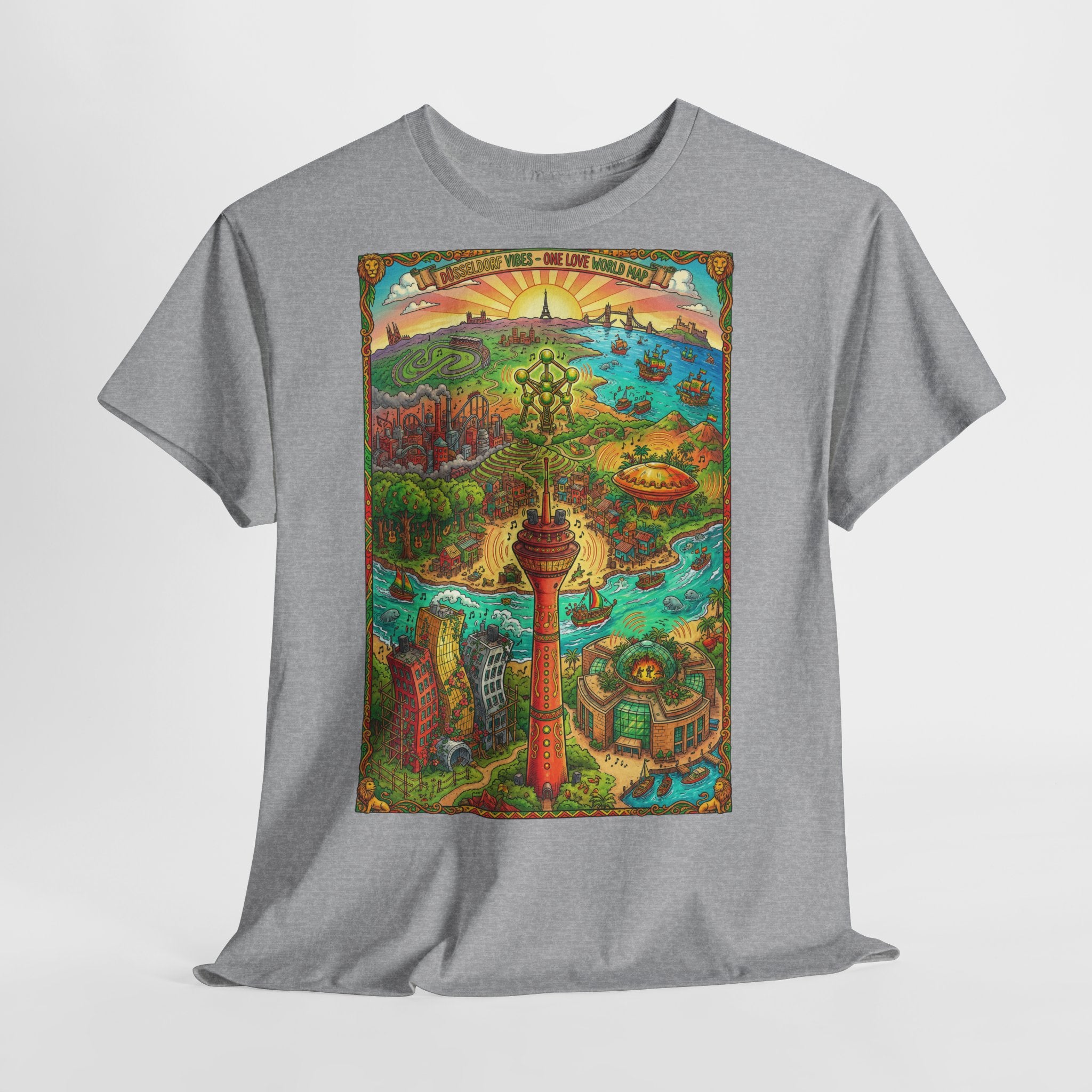 Düsseldorf Reggae Edition: Frontprint, Unisex T-Shirt