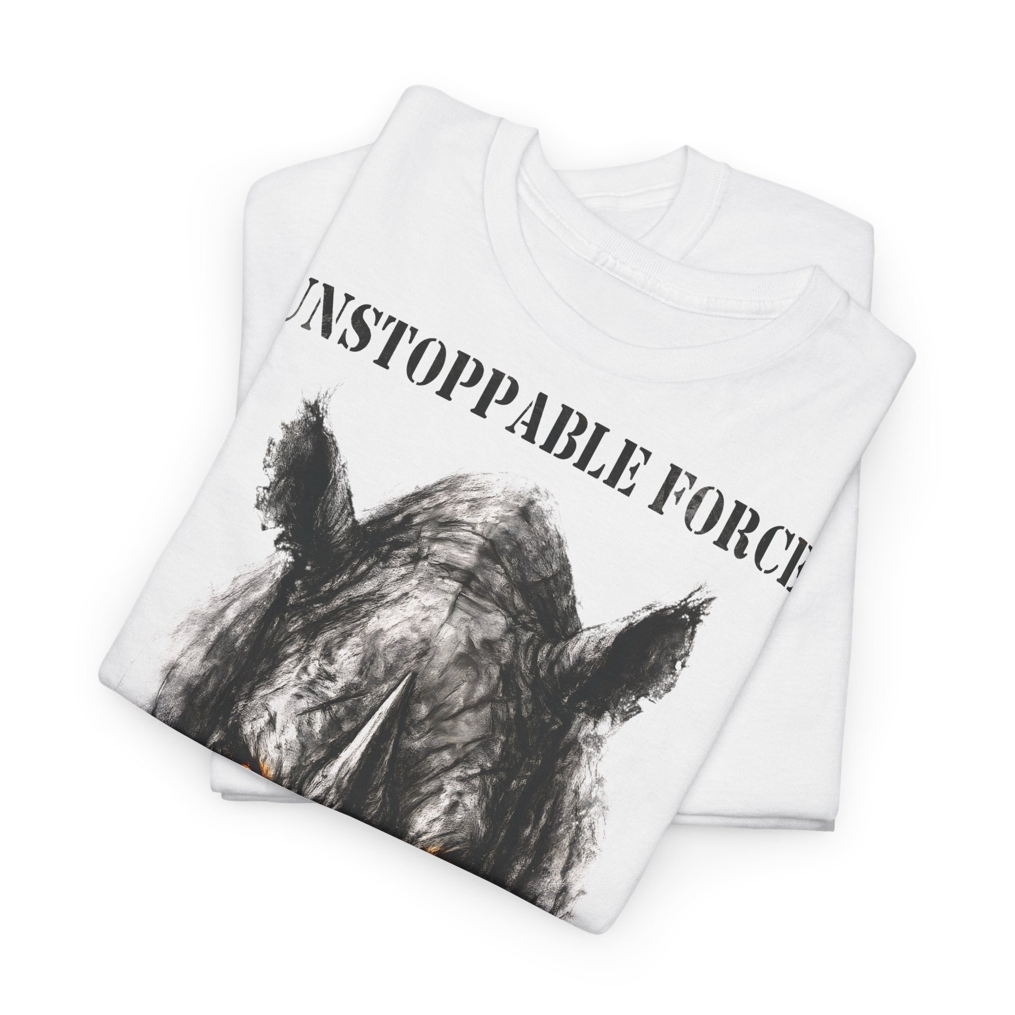 Nashorn - Unstoppable Force: Frontprint, Unisex T-Shirt - Animal-Collection