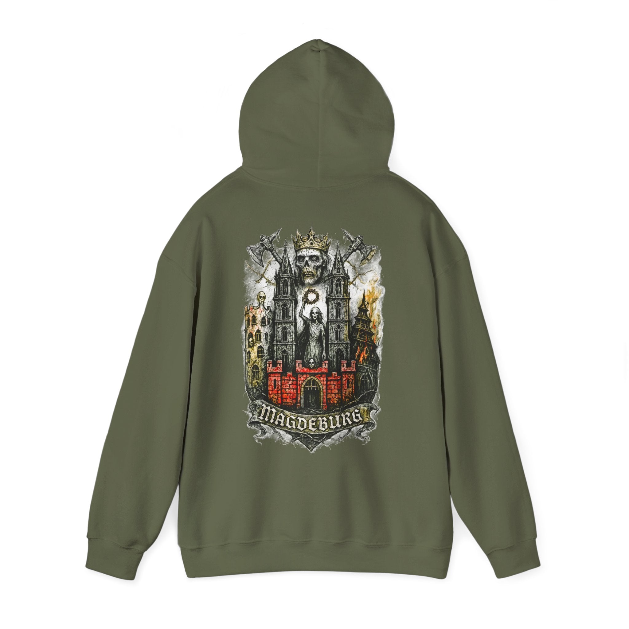 Magdeburg: Front-/Backprint, Unisex Hoodie **Grimwater-Edition**