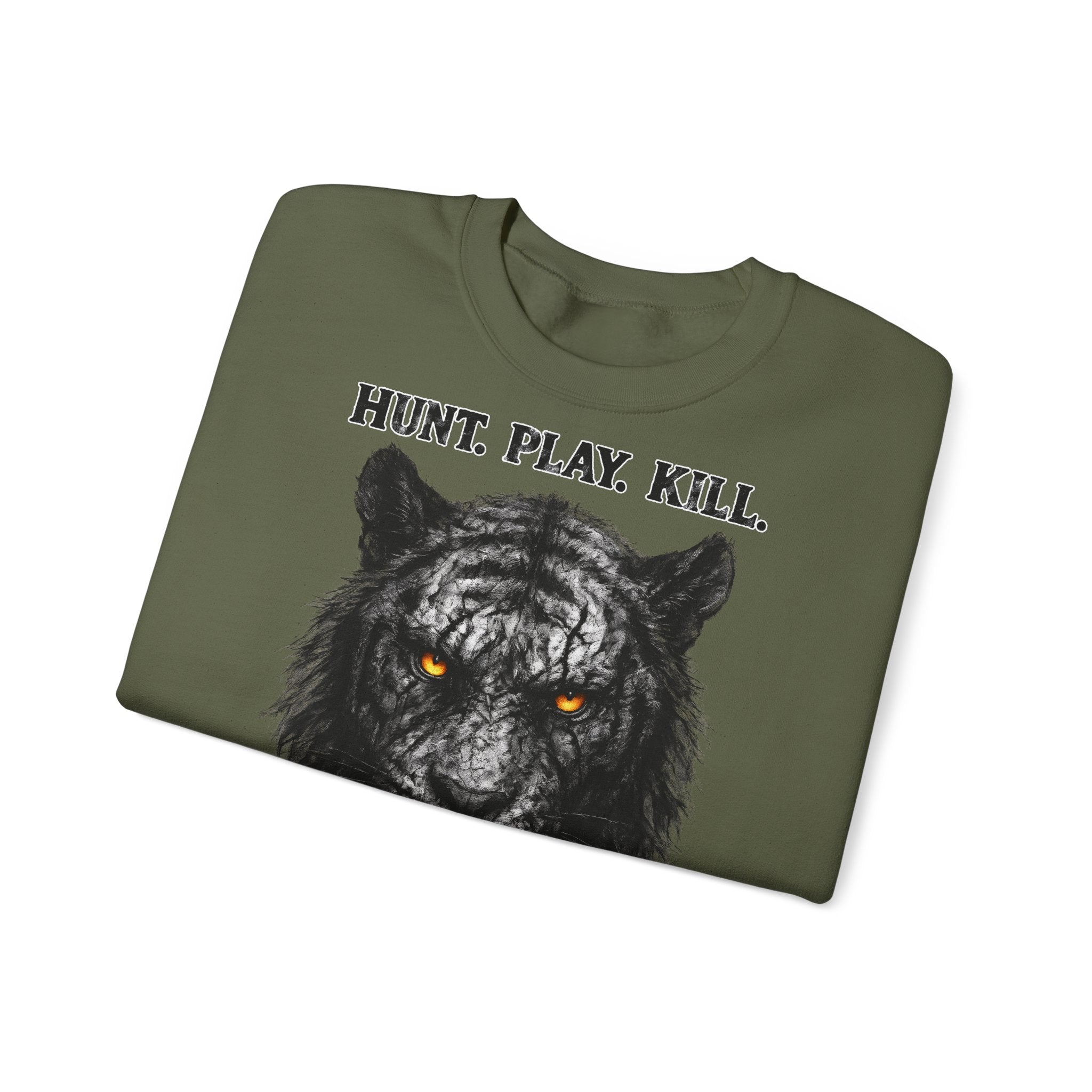 Tiger - Hunt. Play. Kill: Animals-Collection, Frontprint, Unisex Sweatshirt