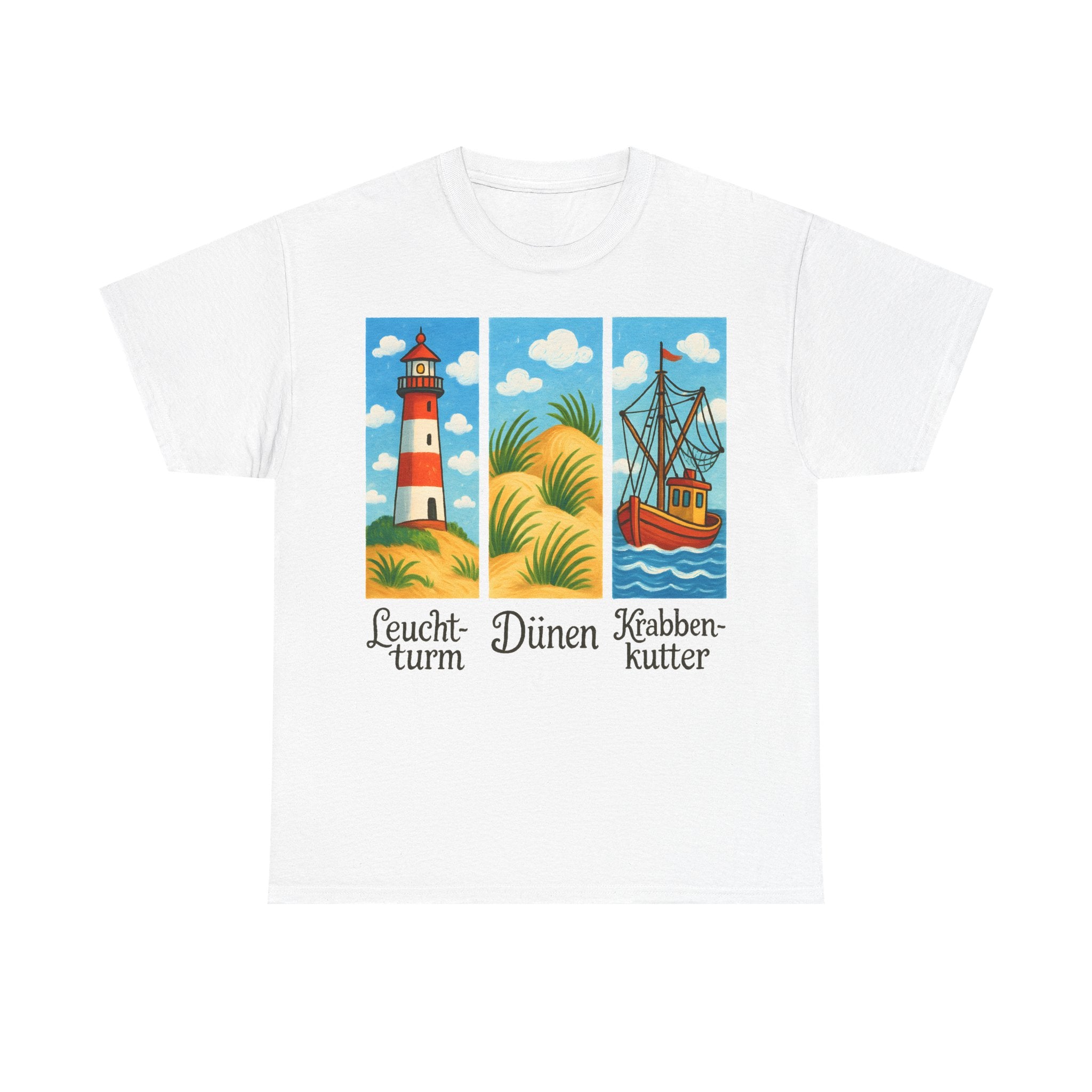 Nordsee, Ostsee - Reicht mir schon! Frontprint, Unisex T-Shirt