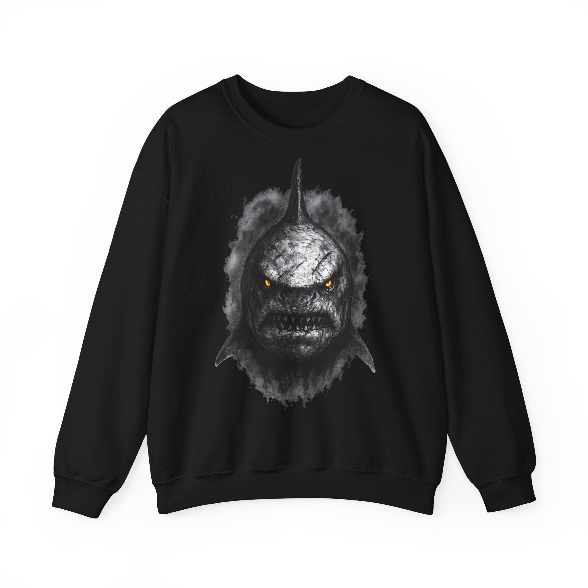 Hai: Animals-Collection, Frontprint, Unisex Sweatshirt, Menacing Shark