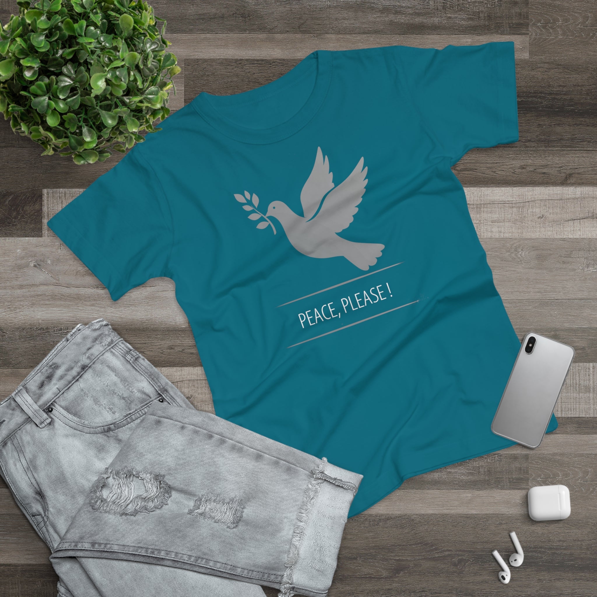 Peaceful Dove, Frontprint, Women's T-Shirt - Casual Wear, Gift for Friends, Inspirational Tee, Mindfulness, Peace Activism