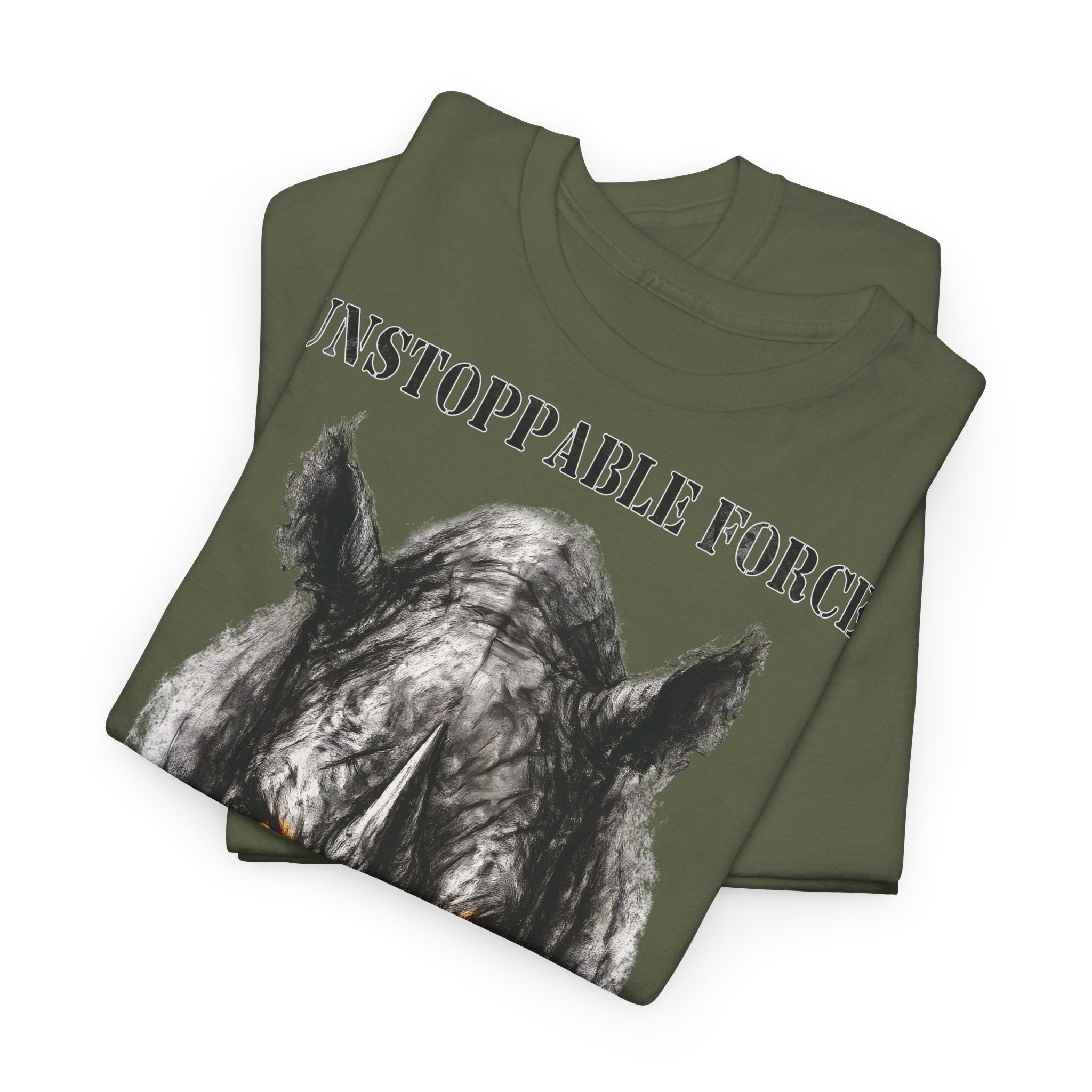 Nashorn - Unstoppable Force: Frontprint, Unisex T-Shirt - Animal-Collection
