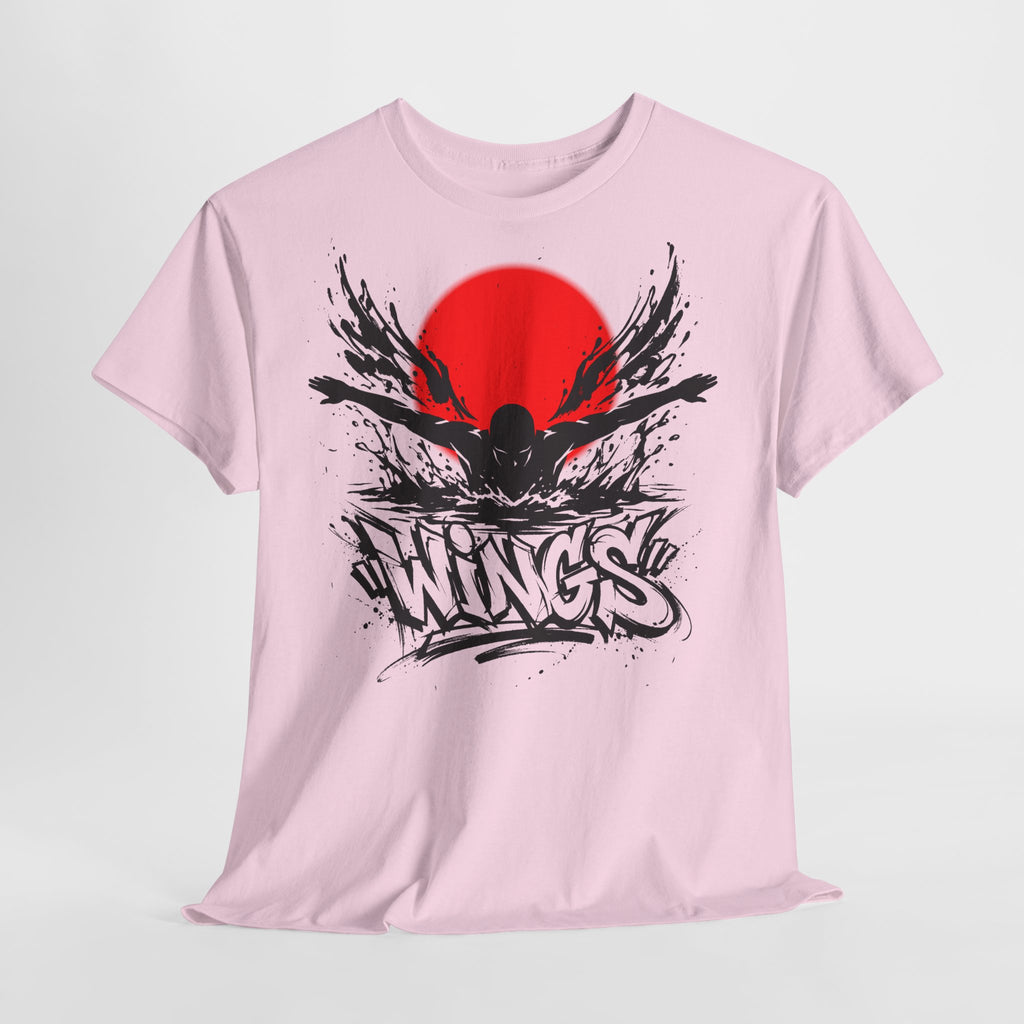 Schwimmen - WINGS (Delfin Schmetterling): Frontprint, Unisex T-Shirt