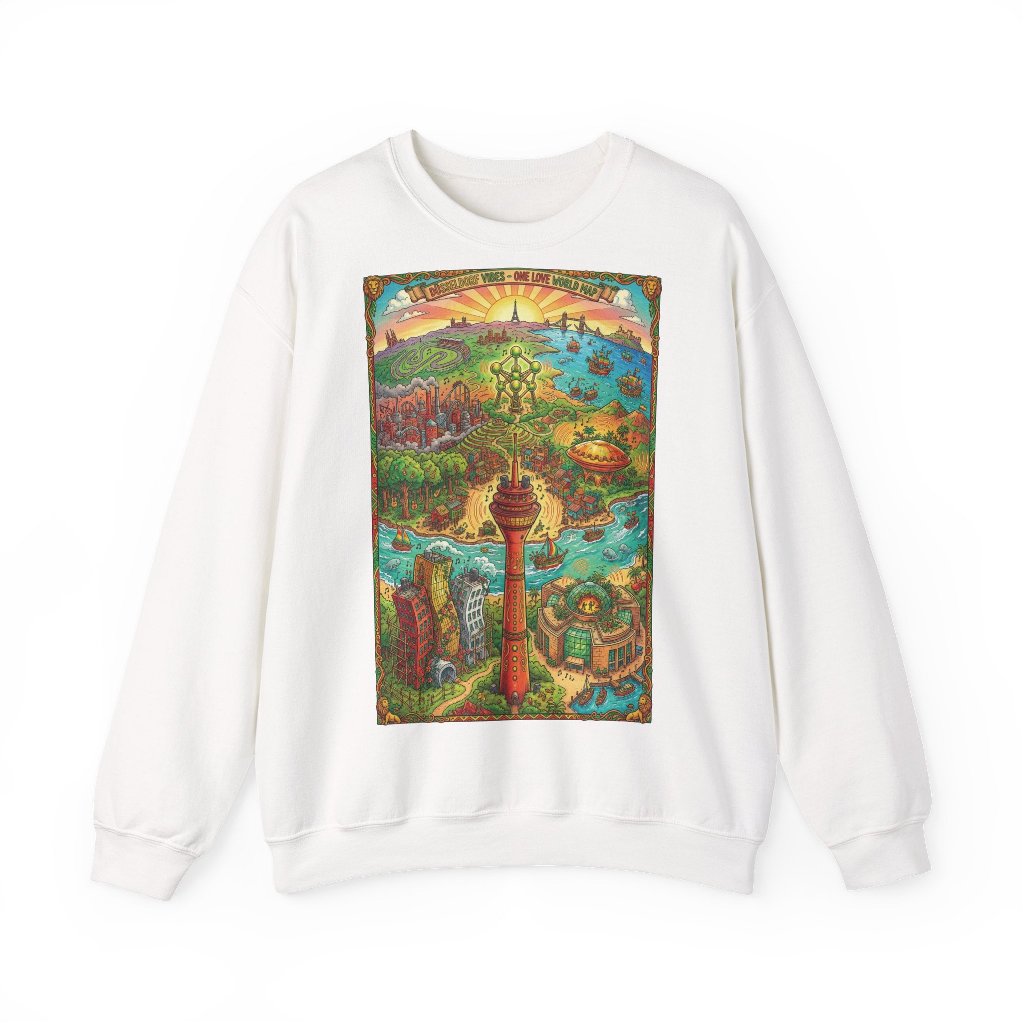 Düsseldorf Reggae Edition: Frontprint, Unisex Sweatshirt