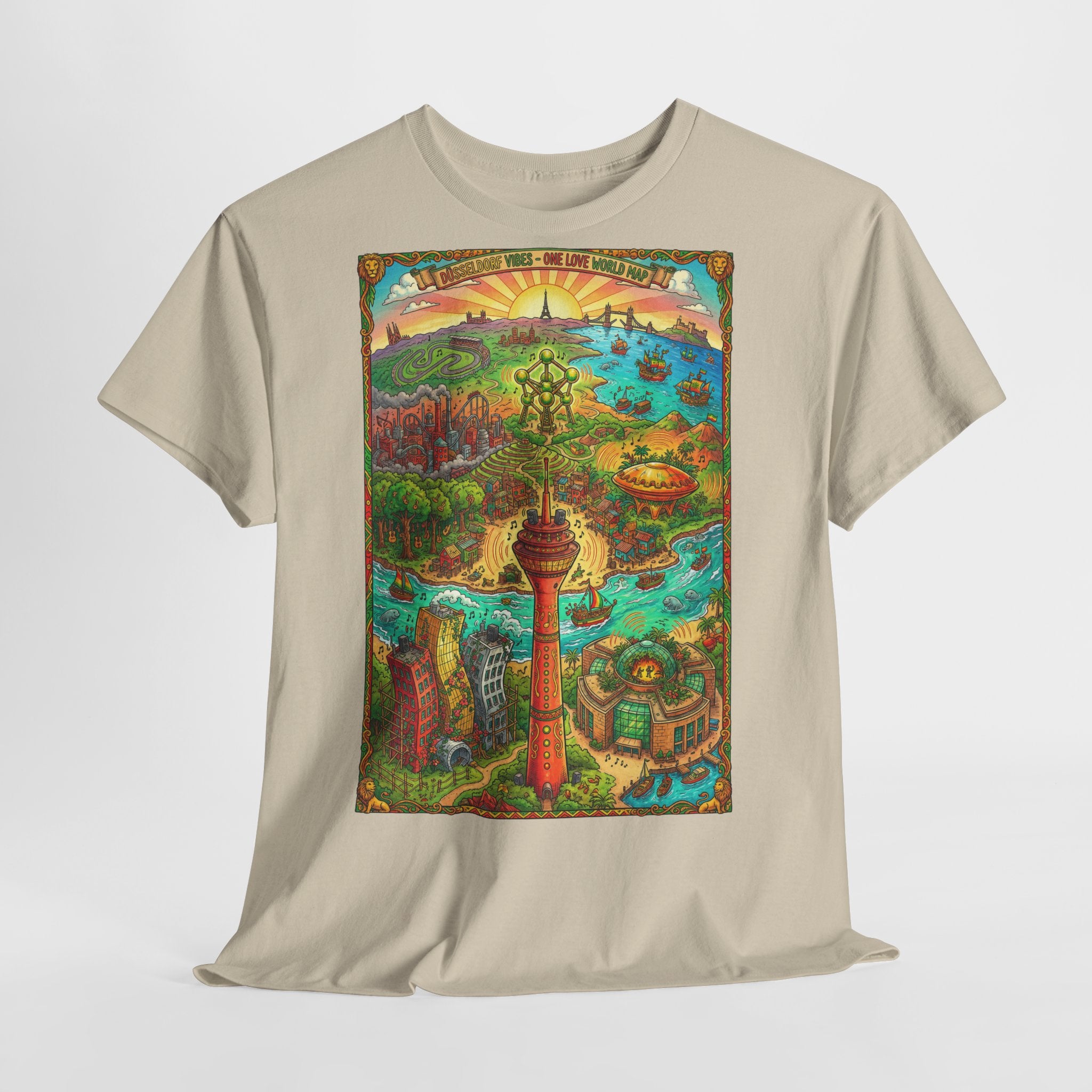 Düsseldorf Reggae Edition: Frontprint, Unisex T-Shirt