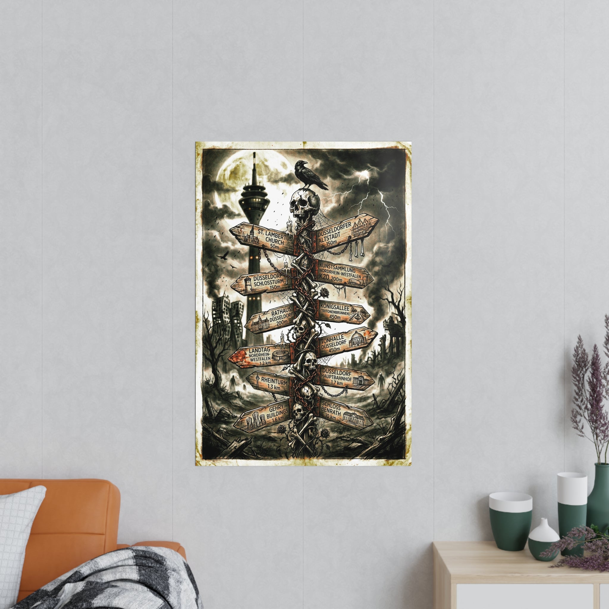 Poster 60 x 90: Düsseldorf - New Dawn Edition Signpost