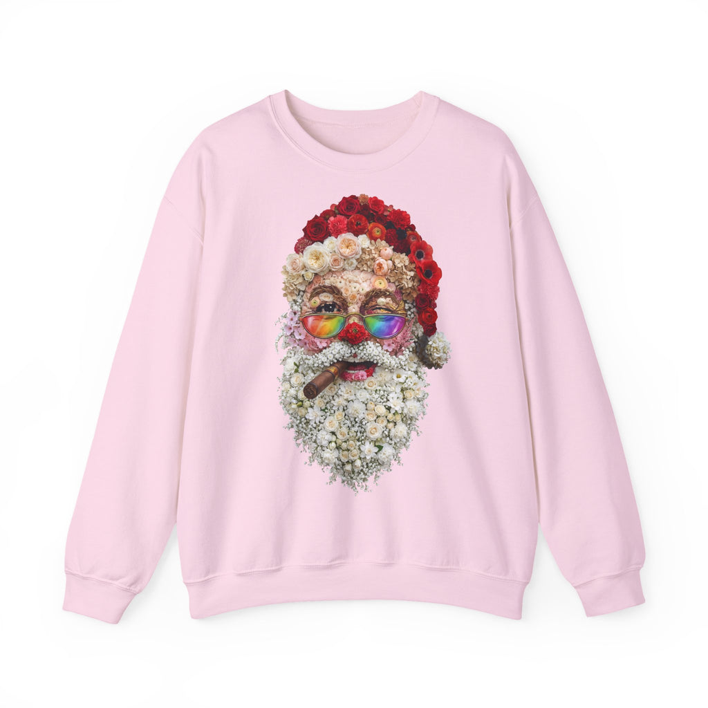 Blumen-Santa: Frontprint, Unisex Sweatshirt - Colorful Rainbow Glasses Floral