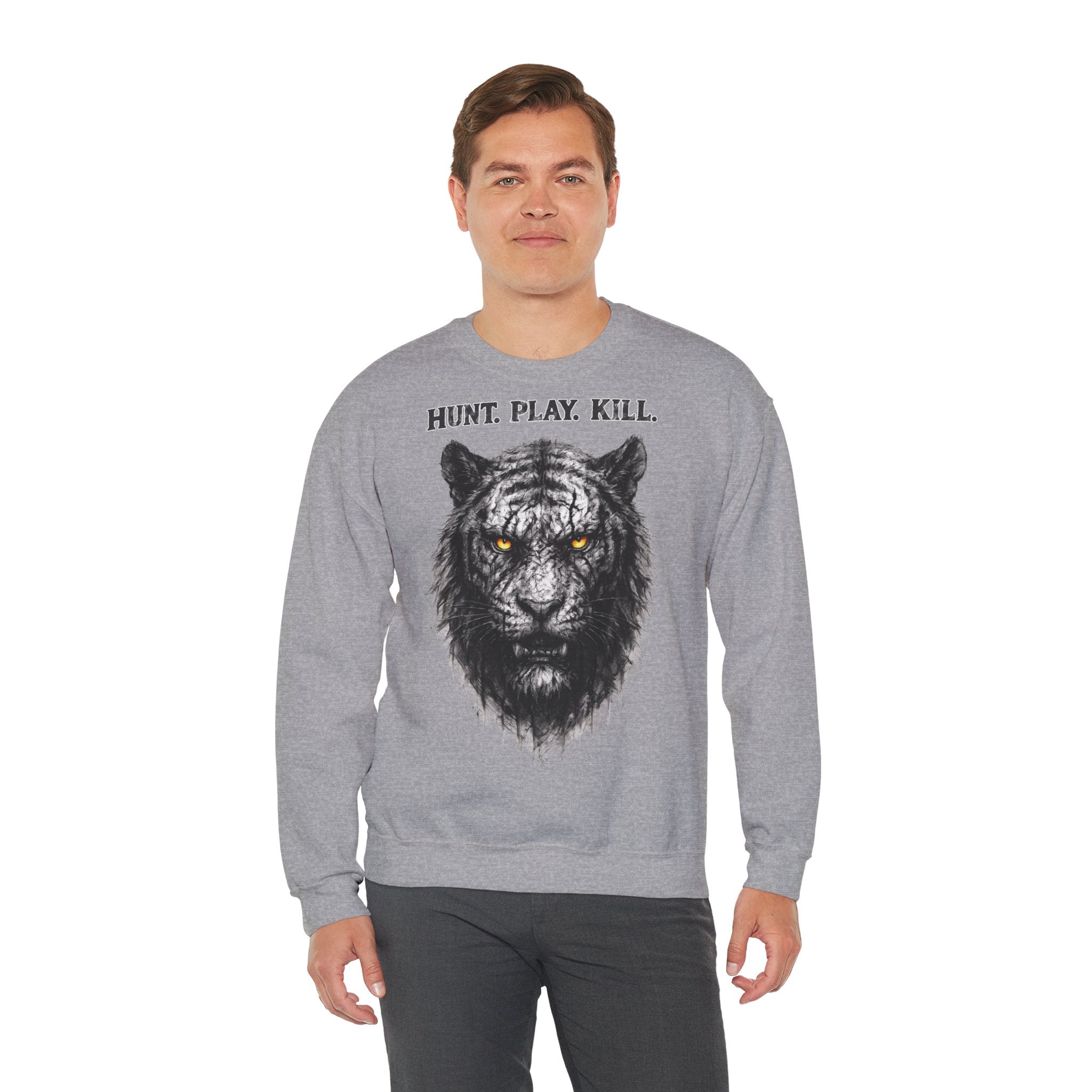 Tiger - Hunt. Play. Kill: Animals-Collection, Frontprint, Unisex Sweatshirt