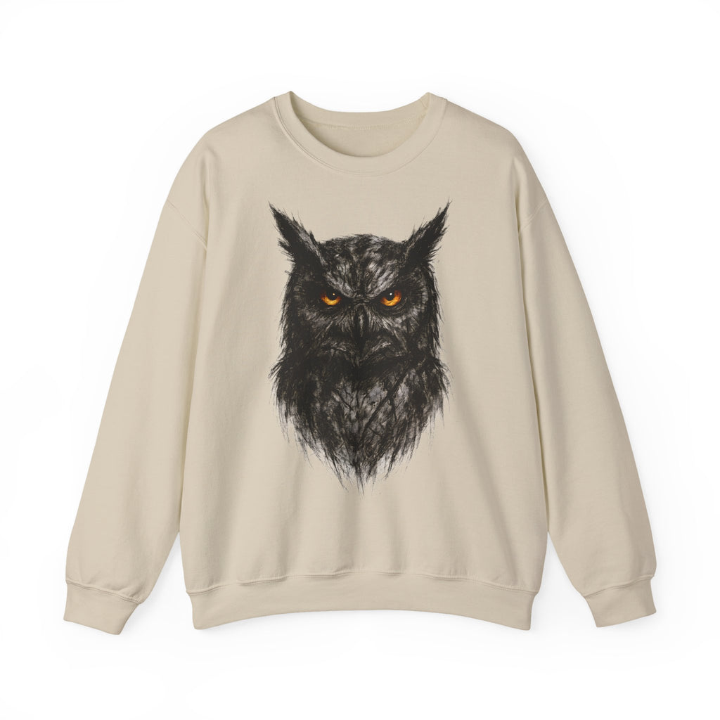 Uhu: Animals-Collection, Frontprint, Unisex Sweatshirt, Owl Graphic