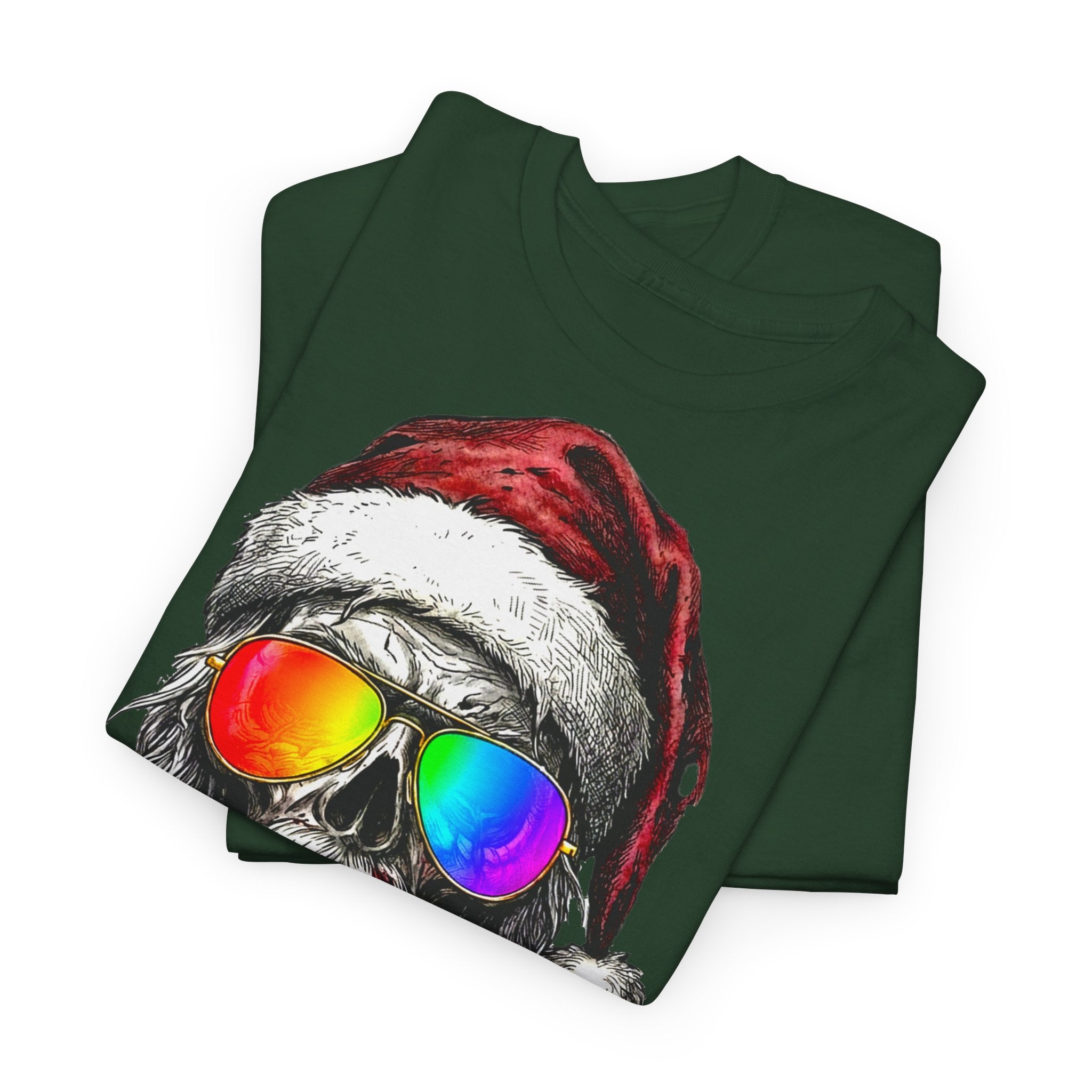 Pilot-Santa: Unisex T‑Shirt with Rainbow Sunglasses