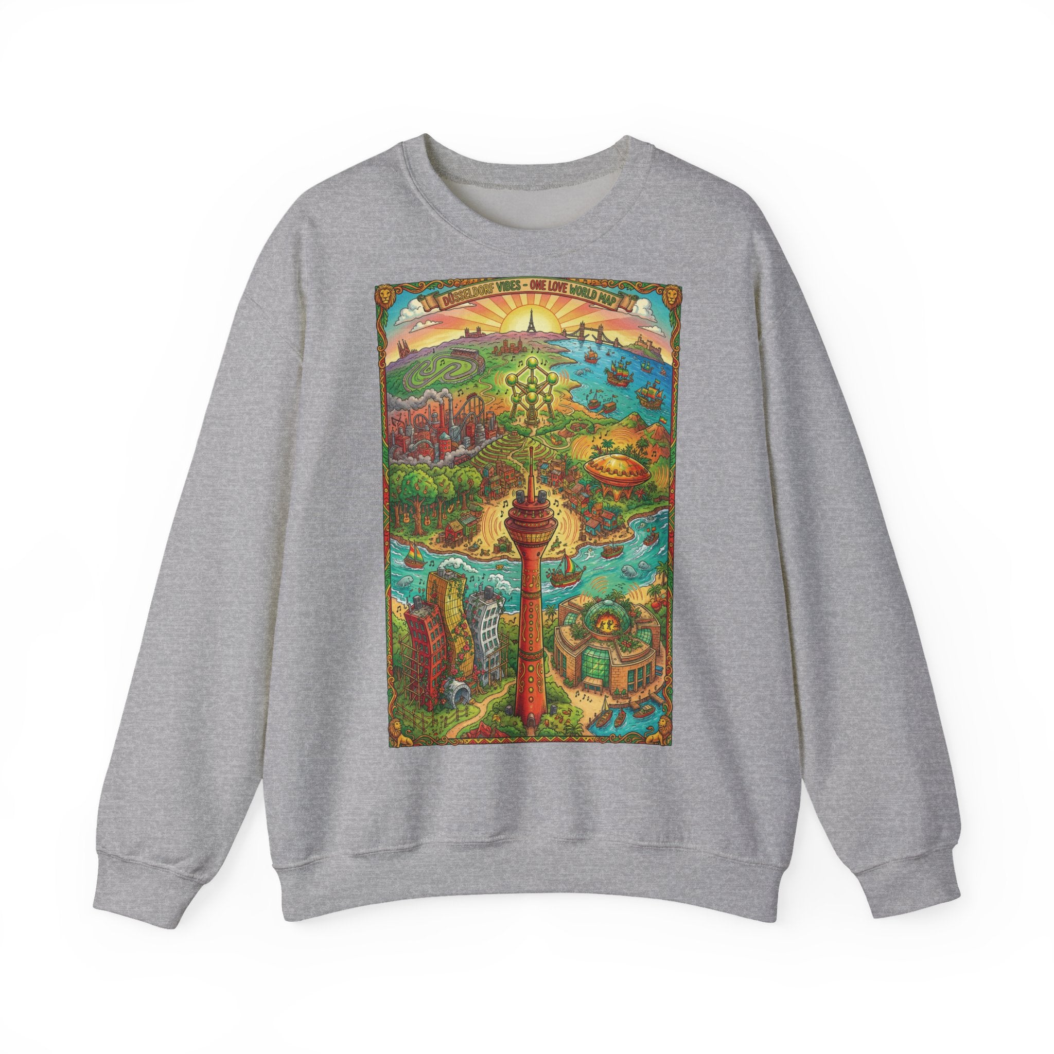 Düsseldorf Reggae Edition: Frontprint, Unisex Sweatshirt