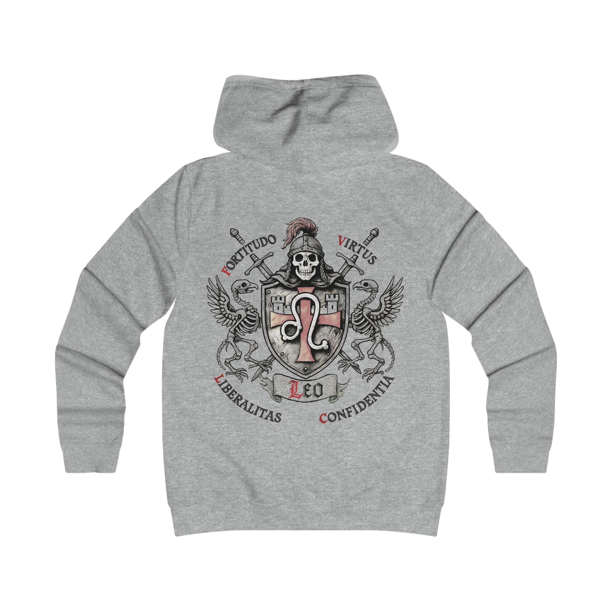 Löwe - Backprint, Womens' Hoodie -  **Grimwater Edition** Sternzeichen Astrologie (Leo)