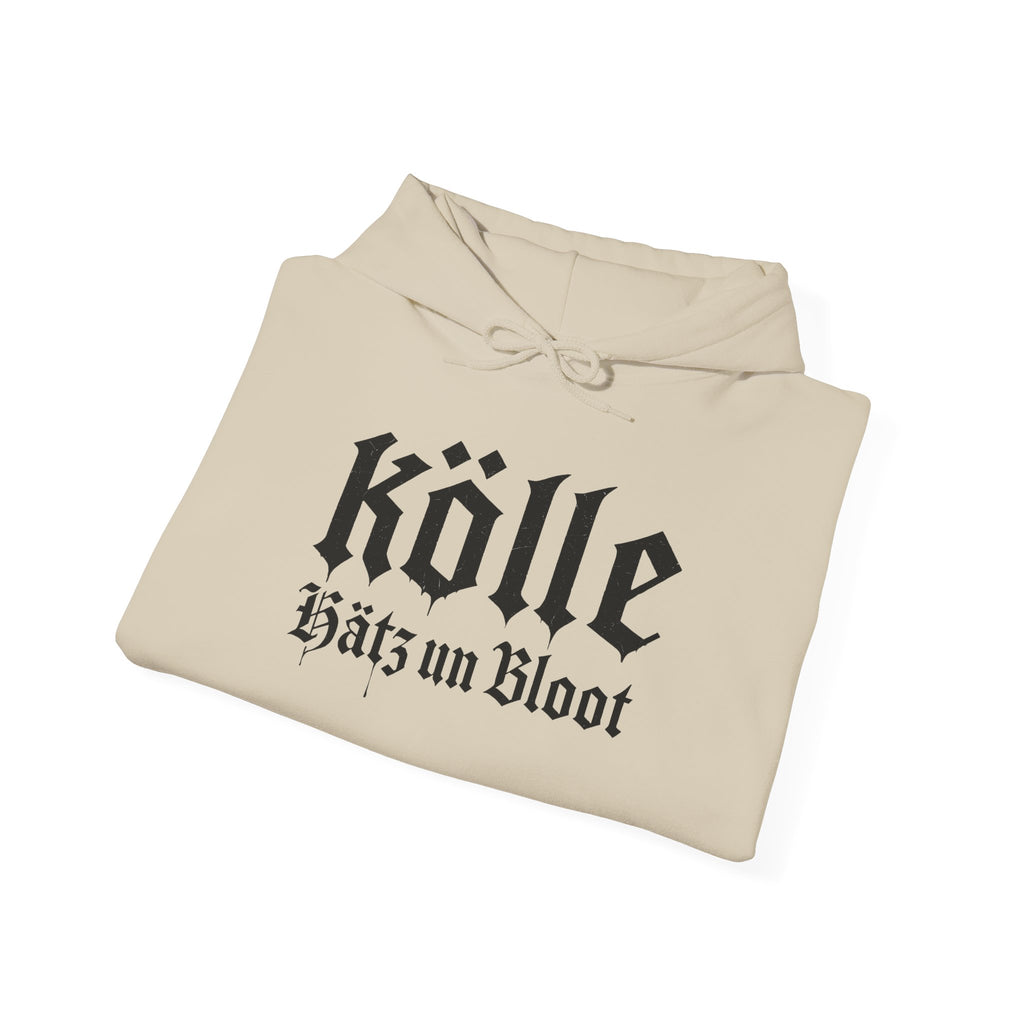 Köln - Hätz un Bloot: Front-/Backprint, Unisex Hoodie **Grimwater-Design**