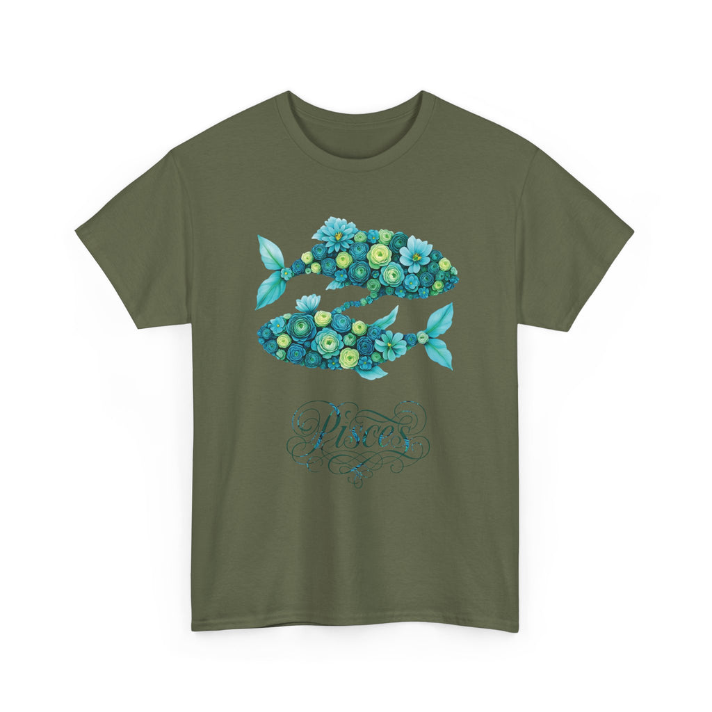 Pisces Floral Zodiac Apparel, Astrological Gift, Birthday Shirt, Horoscope Top, Casual Wear, Astrology Clothing
