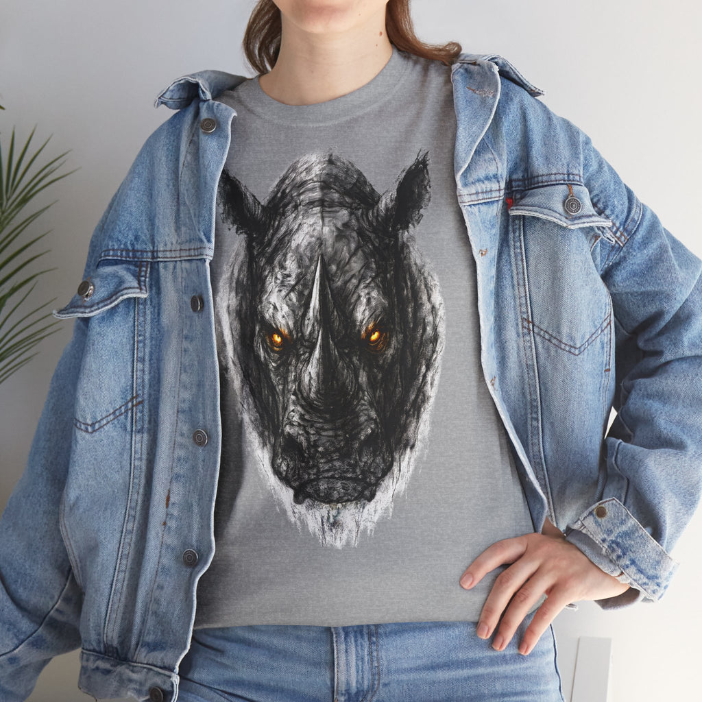Nashorn: Frontprint, Unisex T-Shirt - Animal-Collection