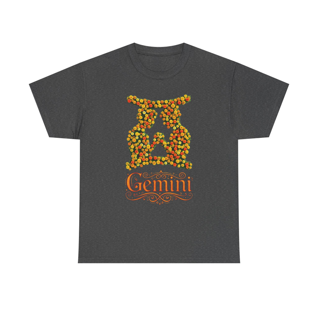 Gemini Floral Zodiac Shirt, Astrology Gift, Horoscope Apparel, Birthday Tee, Personalized T-Shirt