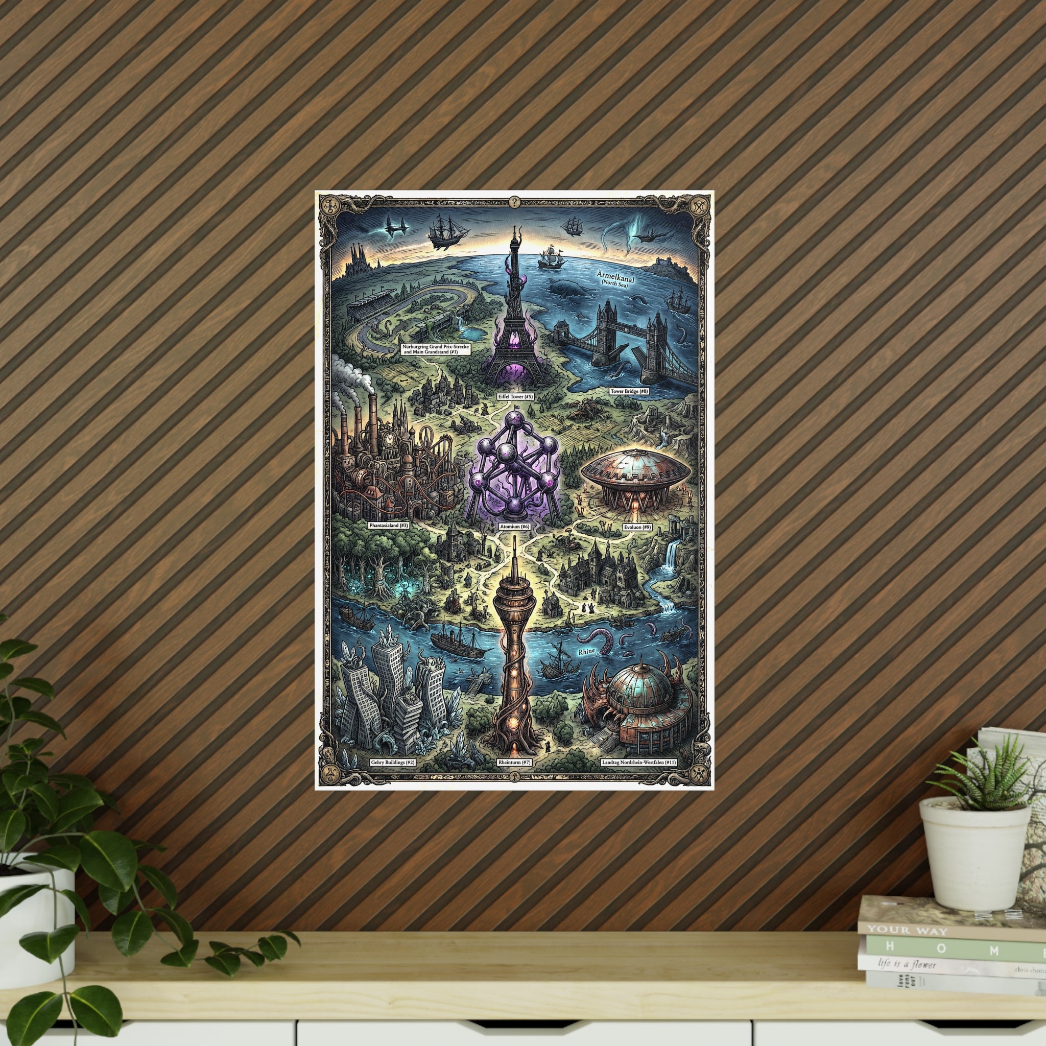 Poster 60 x 90: Düsseldorf (After Dark Collection)