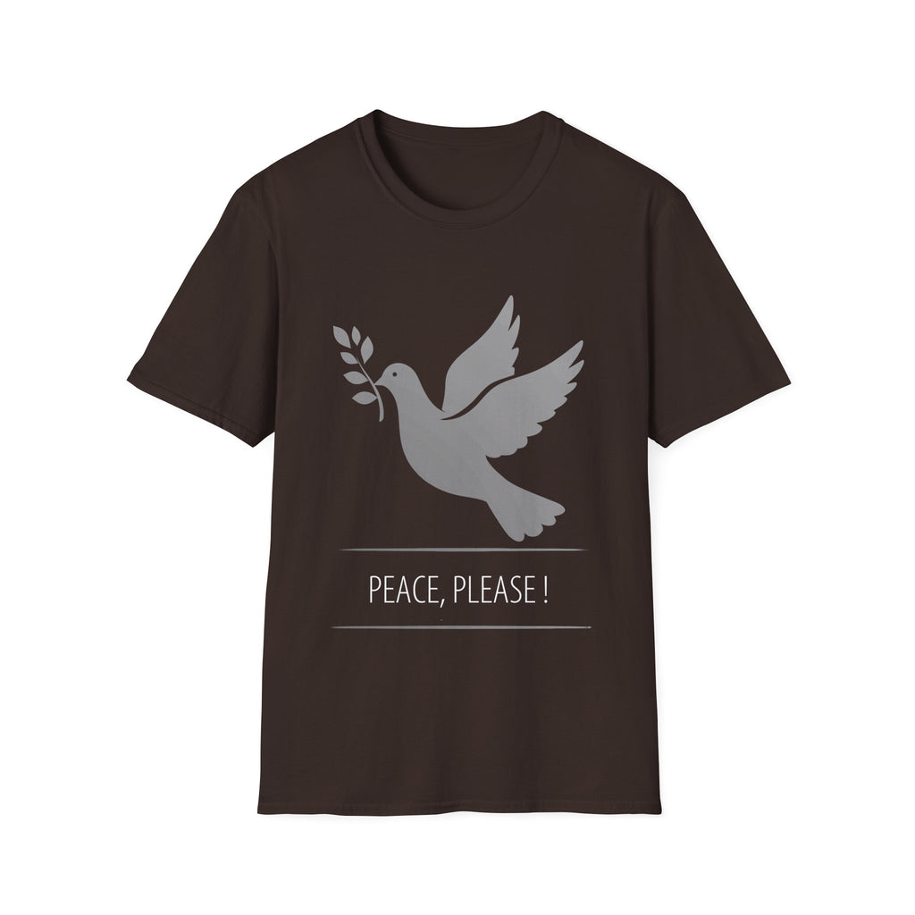 Fading Dove - Peace, Please: Frontprint, Unisex (Slim) T-Shirt