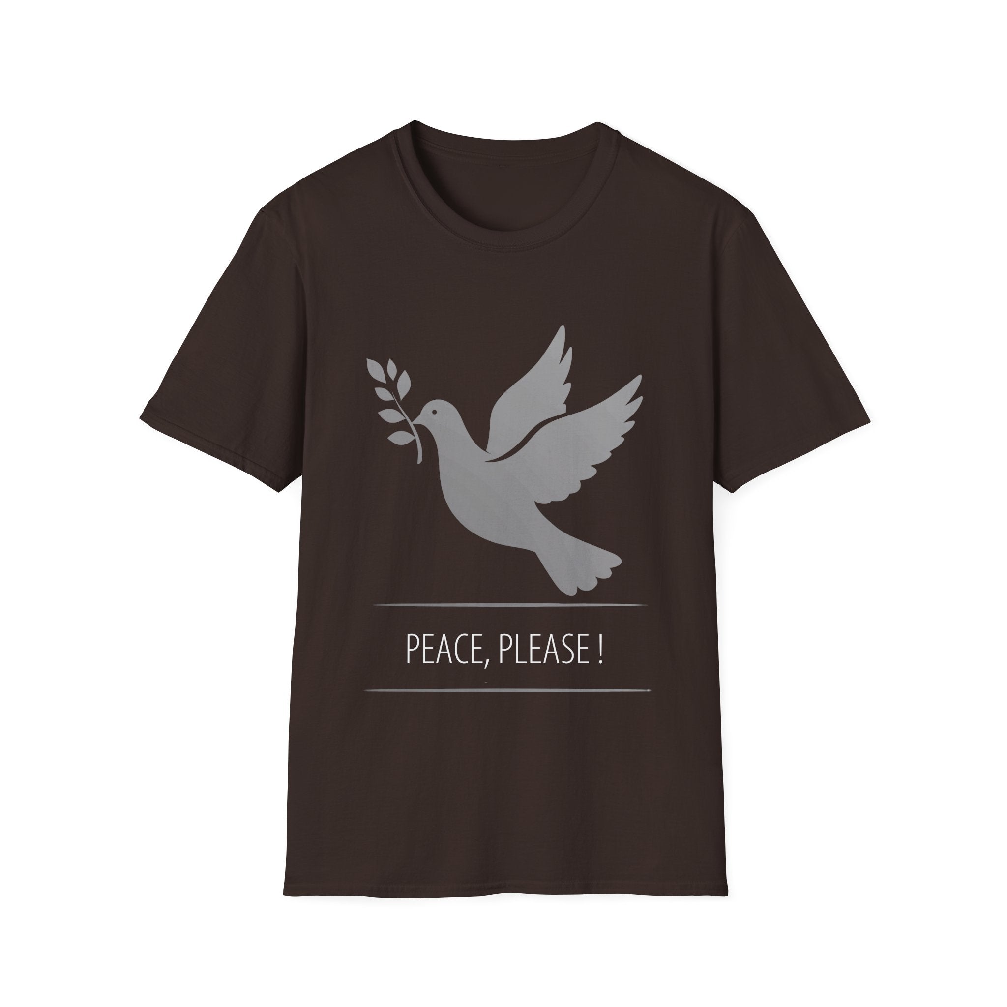 Fading Dove - Peace, Please: Frontprint, Unisex (Slim) T-Shirt