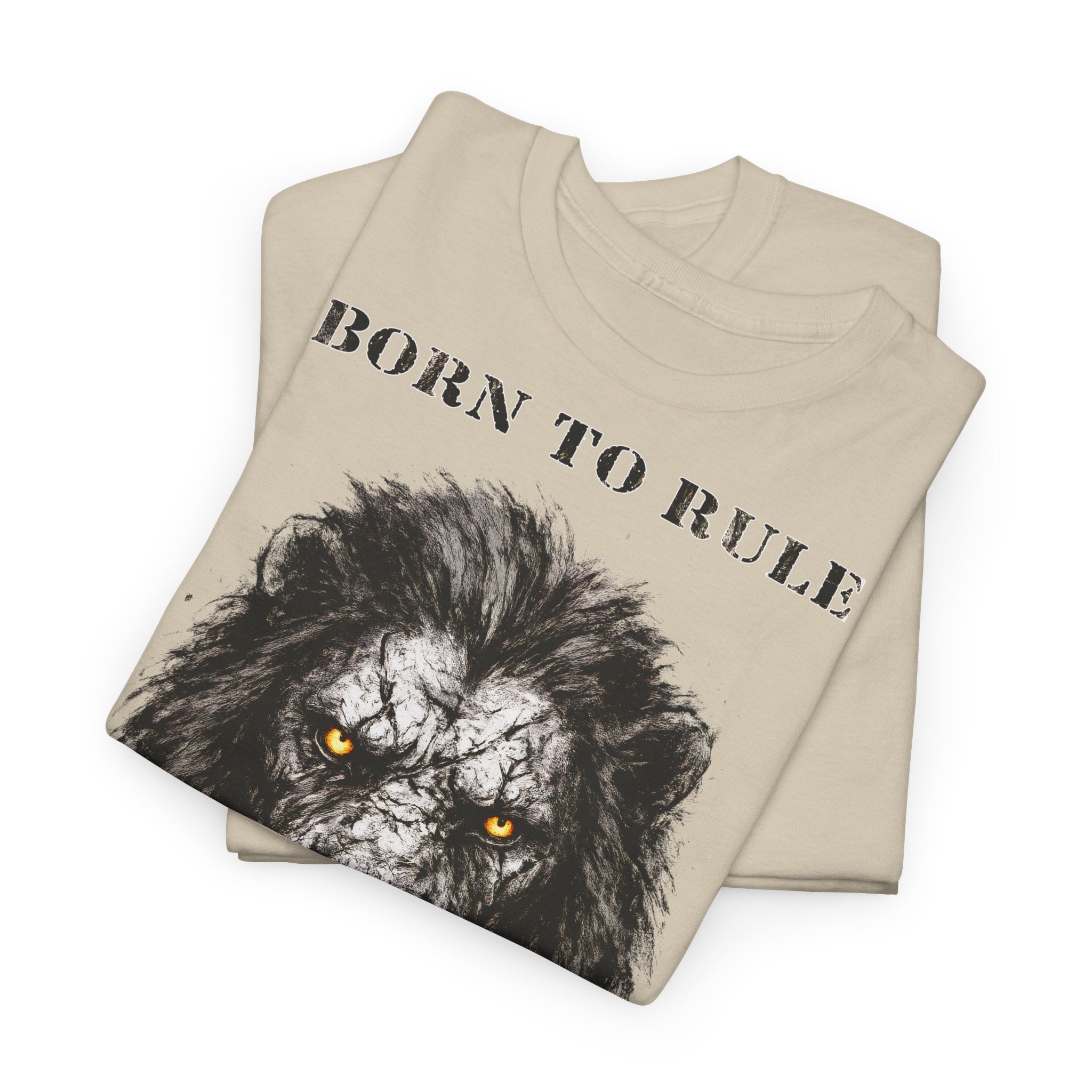 Löwe - Born to Rule: Frontprint, Unisex T-Shirt - Animal-Collection