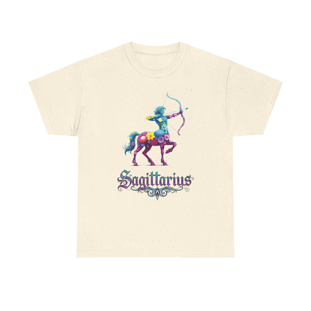Sagittarius - Floral Zodiac Tee, Astrology Shirt, Zodiac Gift, Horoscope T-Shirt, Birthday Apparel, Celestial Fashion