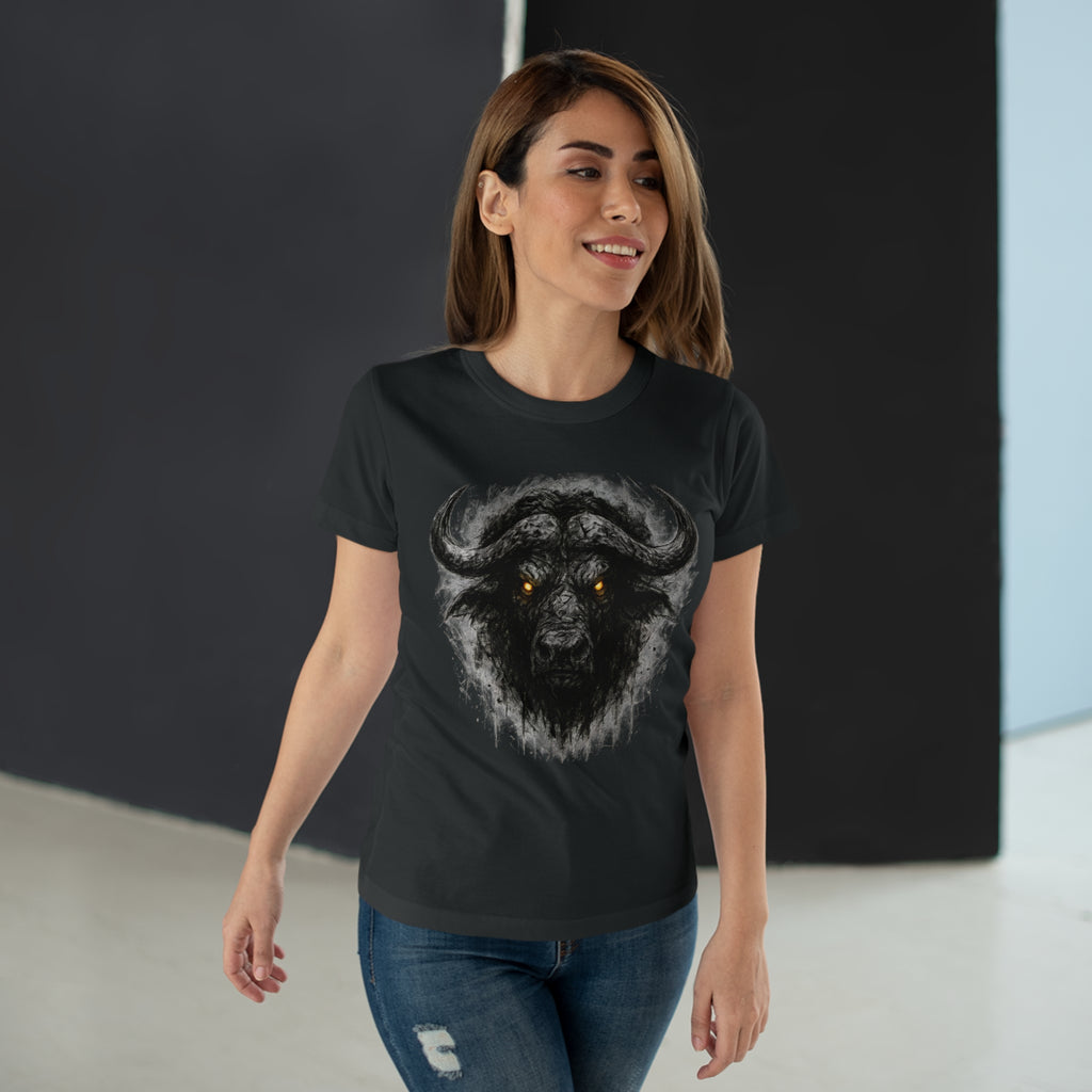 Büffel: Frontprint, Women's T-Shirt - Animal-Collection