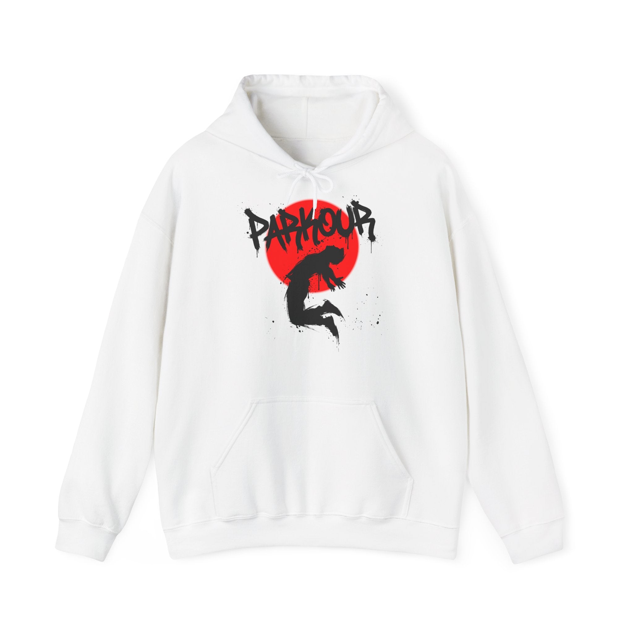 Parkour A: Frontprint, Unisex Hoodie - Urban Stunt Silhouette