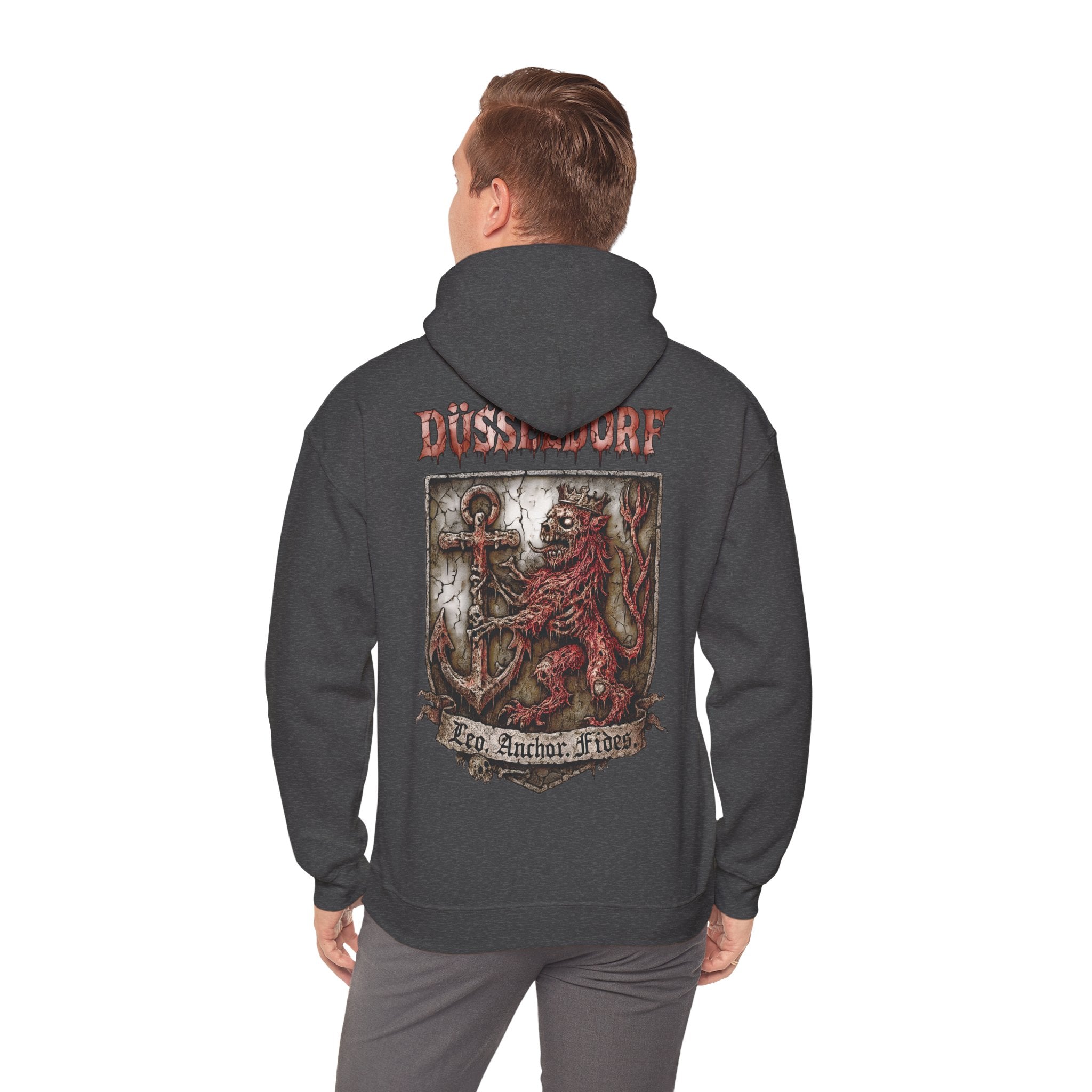 Düsseldorf Front-/Backprint - Fides ultra mortem!  Leo, Anchor, Fides: Grimwater-Edition - Hoodie