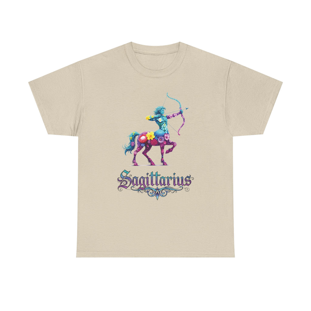 Sagittarius - Floral Zodiac Tee, Astrology Shirt, Zodiac Gift, Horoscope T-Shirt, Birthday Apparel, Celestial Fashion