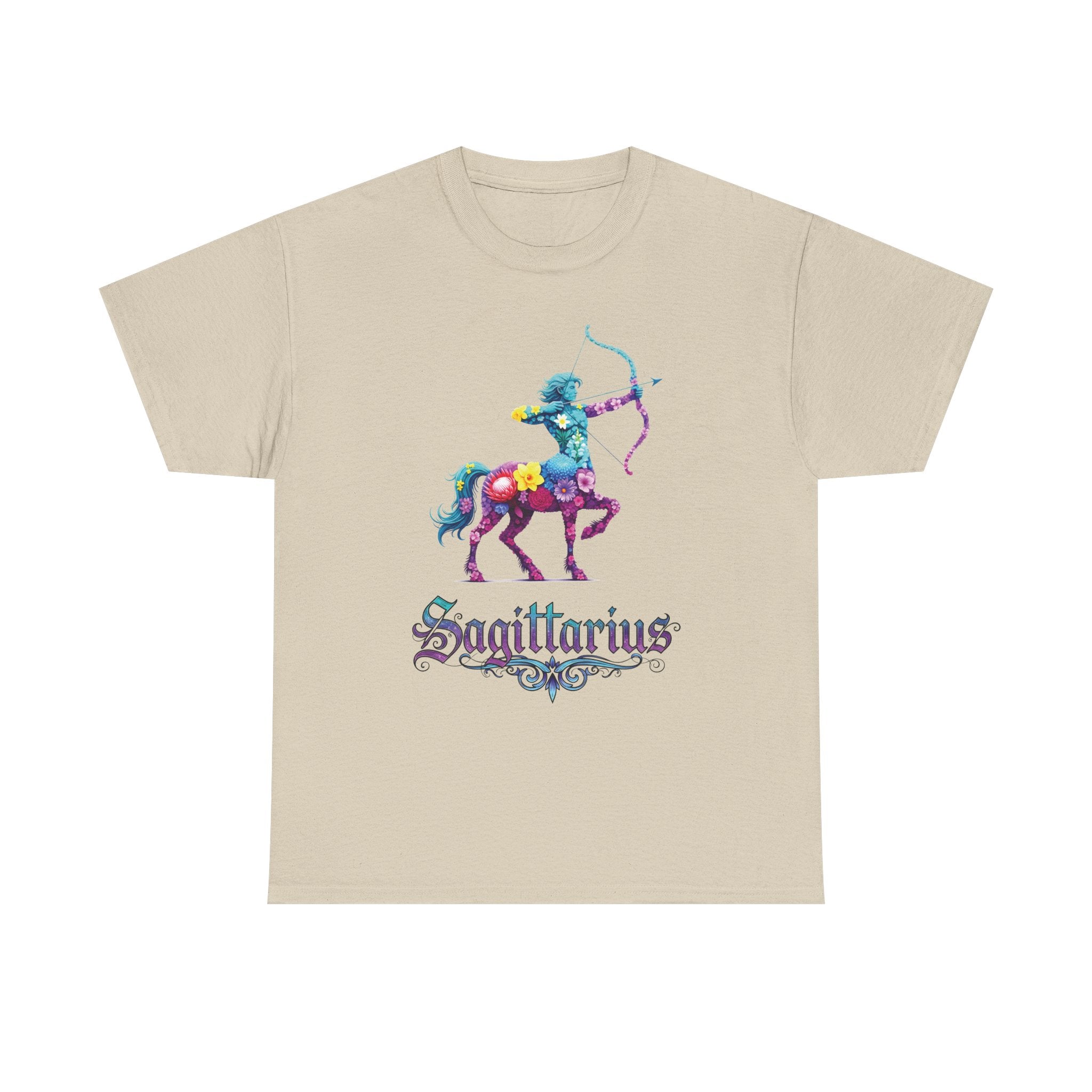 Sagittarius - Floral Zodiac Tee, Astrology Shirt, Zodiac Gift, Horoscope T-Shirt, Birthday Apparel, Celestial Fashion