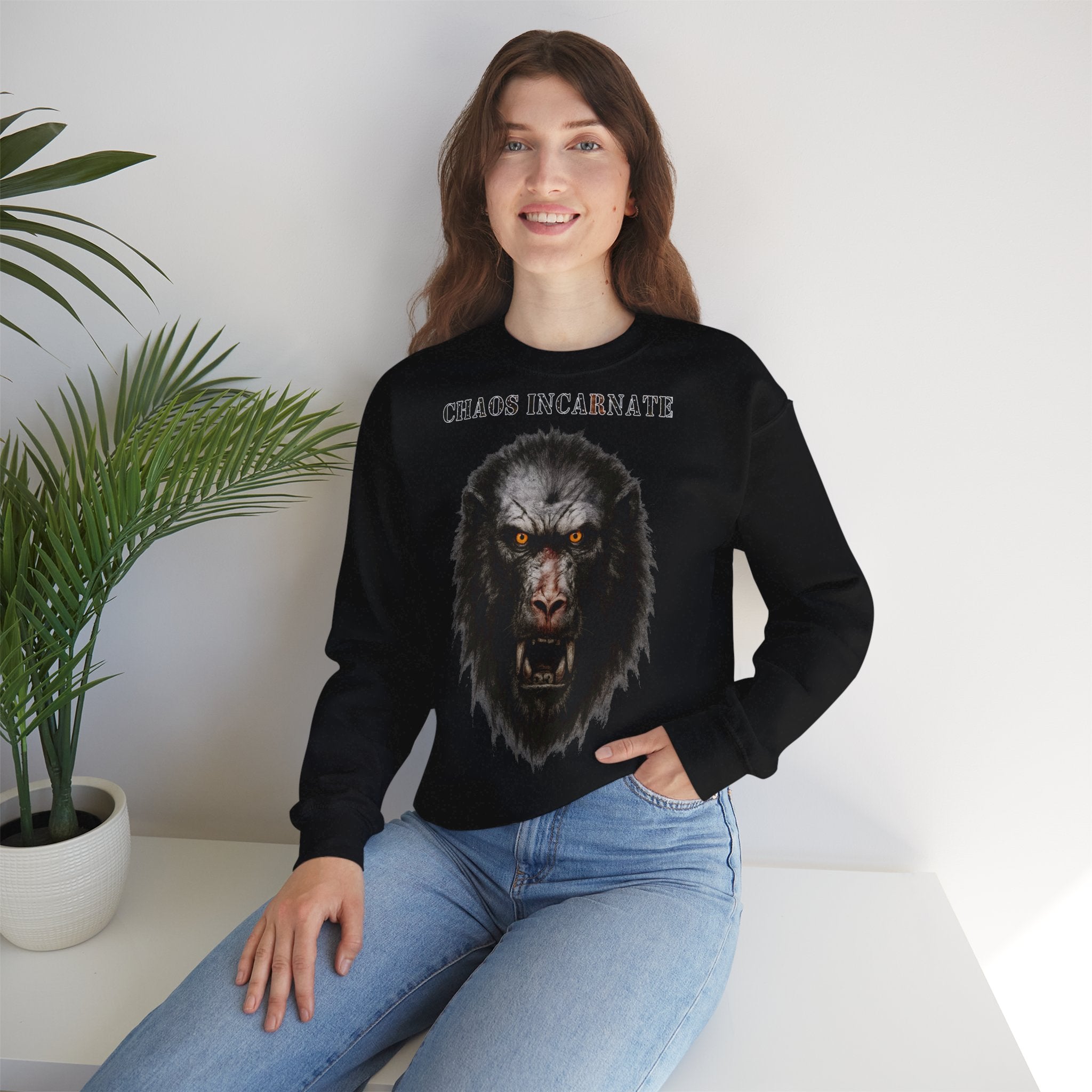 Pavian - Chaos Incarnate: Animals-Collection, Frontprint, Unisex Sweatshirt