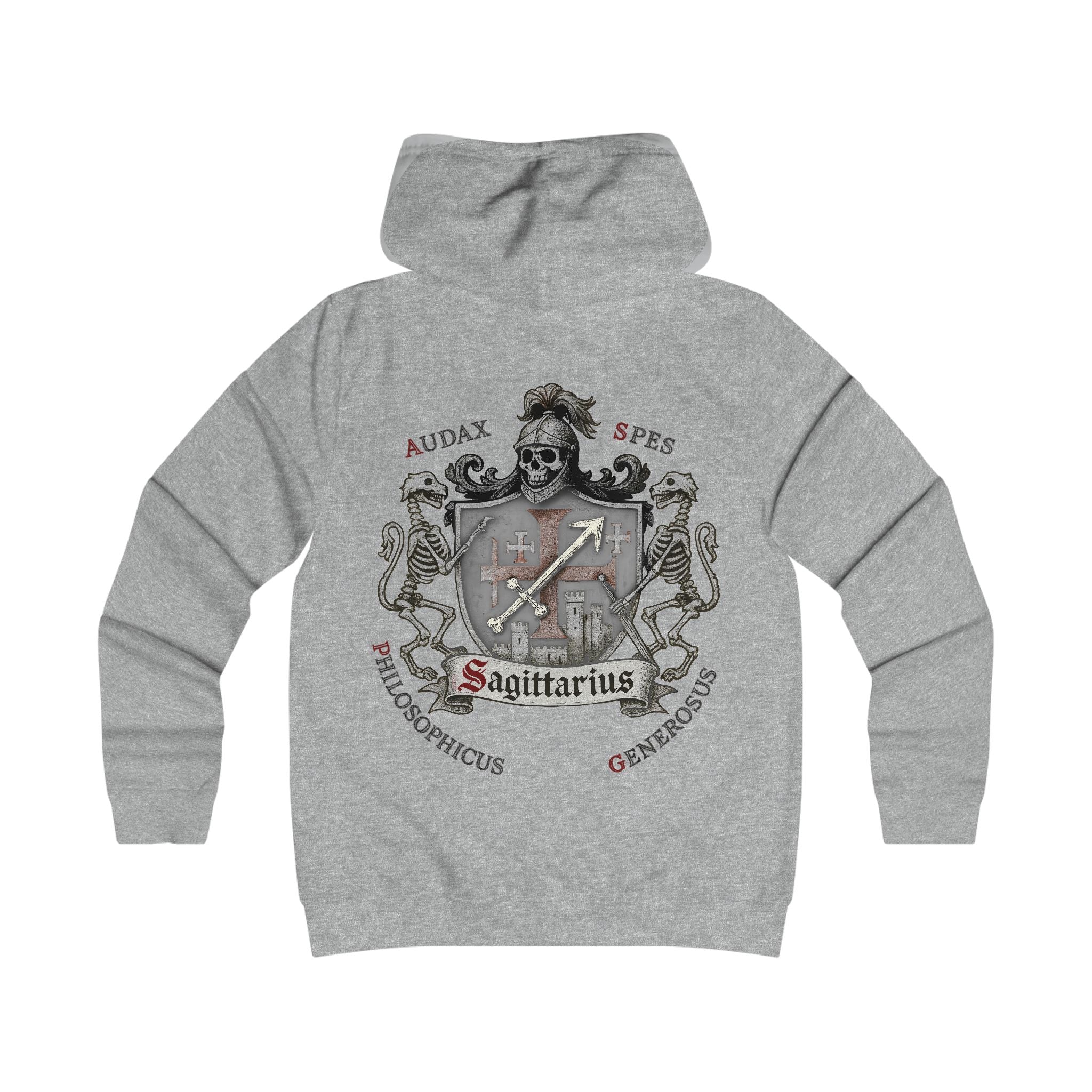 Schütze - Backprint, Womens' Hoodie -  **Grimwater Edition** Sternzeichen Astrologie (Sagittarius)